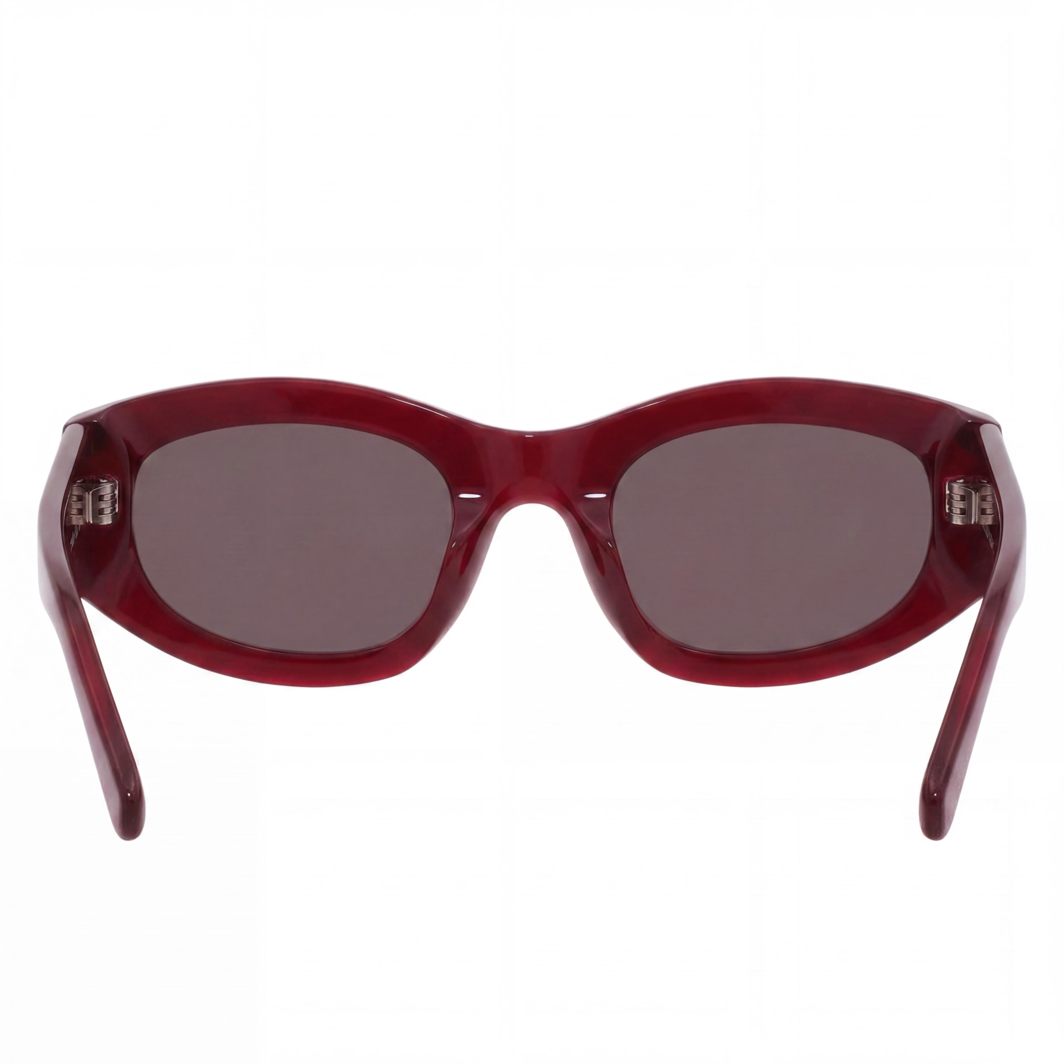 MCM Modern Women's Shiny Bordeaux Black Frame Oval Smoke Lens UV Protection Sunglasses 53-23-135, Photo 3