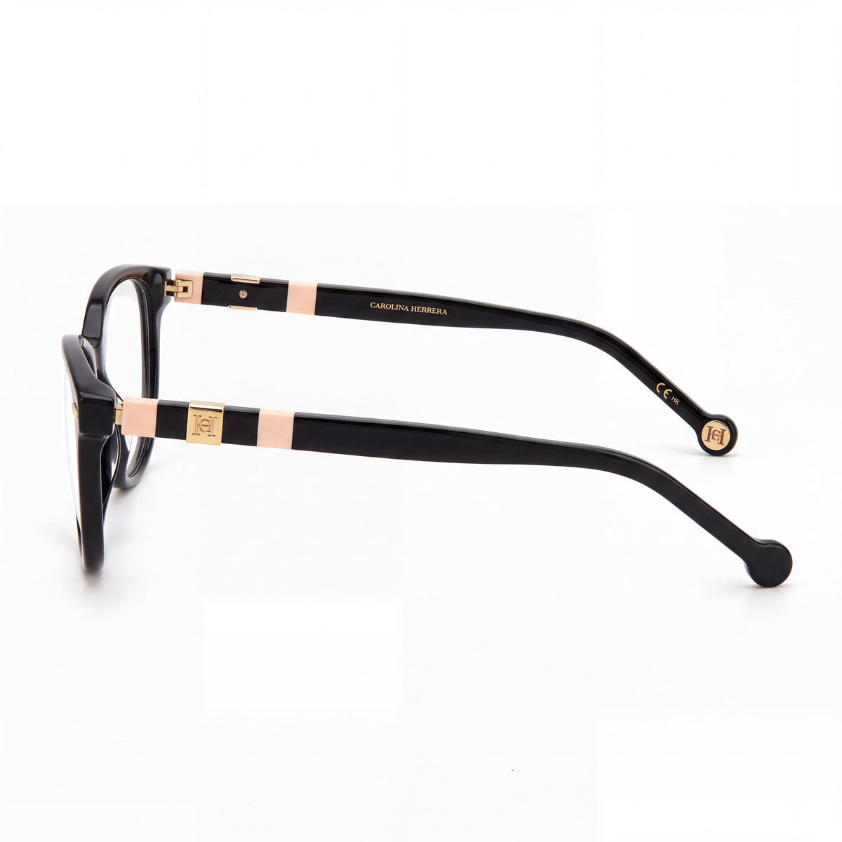 Carolina Herrera CH 0048 Women's Acetate Frame, Black Pink, Non Polarized Polycarbonate Lenses, 53mm, Photo 3