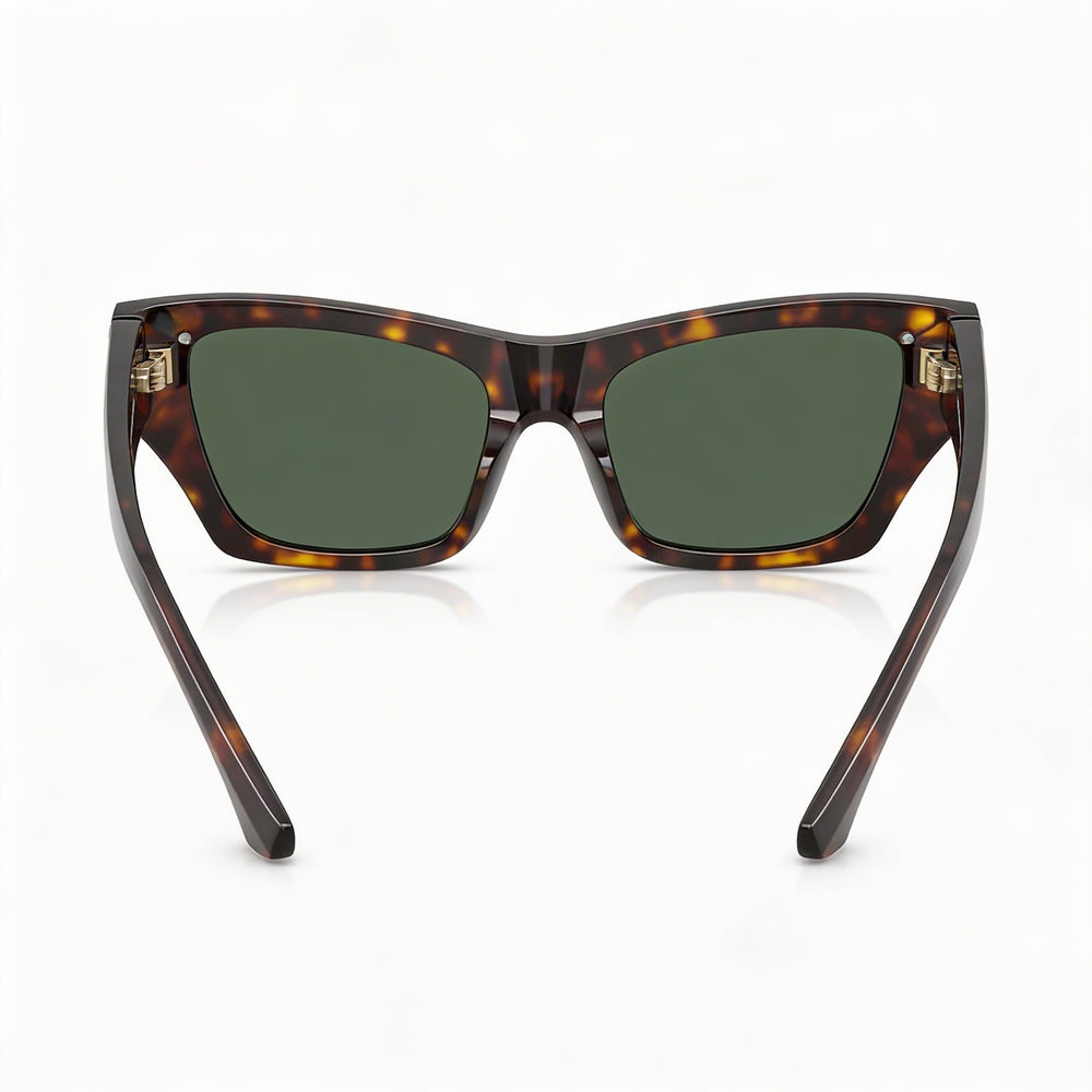 BURBERRY Wayfarers Unisex Polarized Acetate Sunglasses with Brown Dark Green Frame and Dark Grey Lenses 52mm