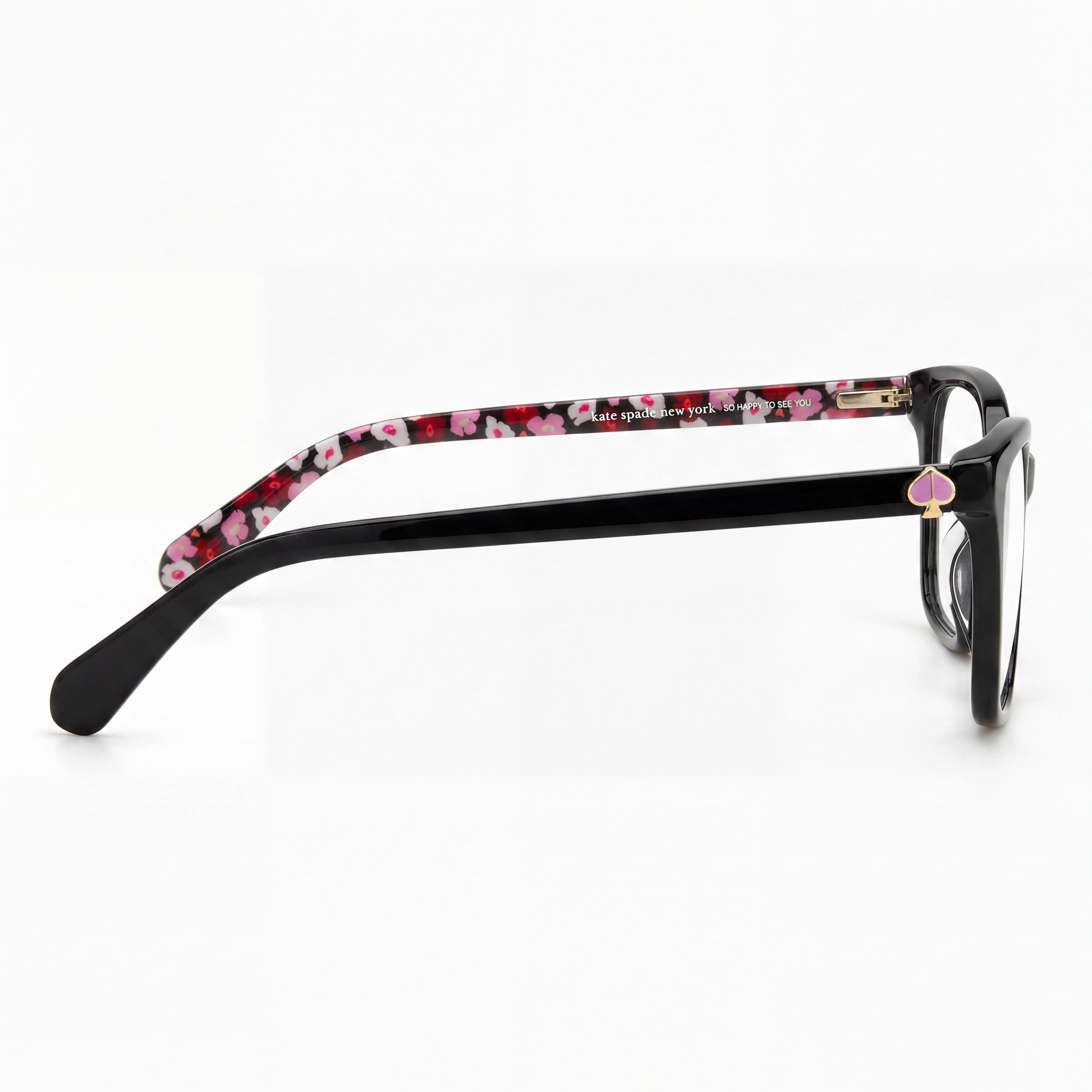 kate spade new york Cailye Gafas Rectangulares de Montura Completa para Mujer, Montura de Plástico Negra y Violeta, Ancho de Lente 53mm, Photo 3