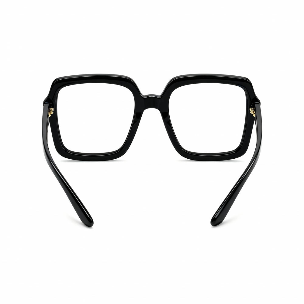 Gucci GG1318O Women's Black Eco-Acetate Square Full Rim Eyeglasses with Clear Customisable Lenses 55mm