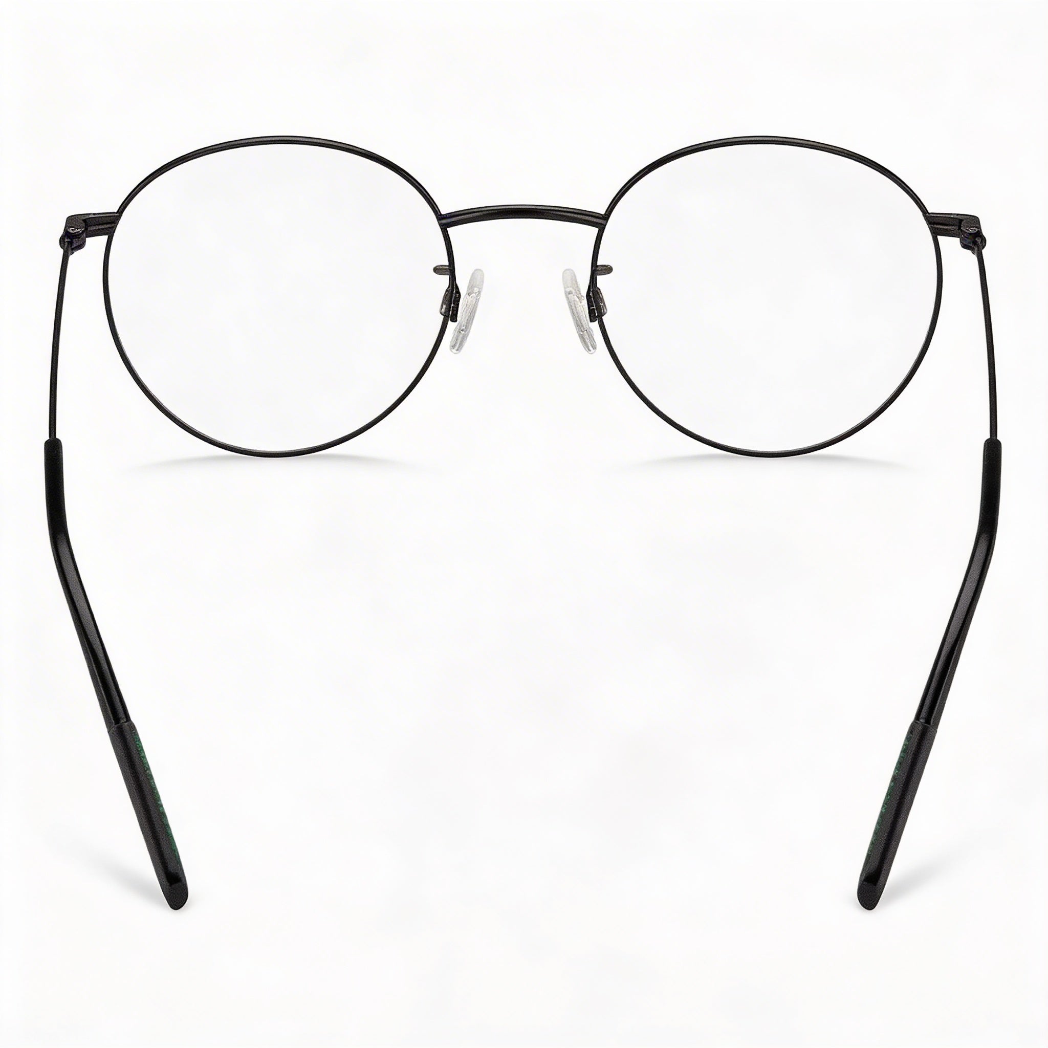 Gafas redondas unisex Tommy Hilfiger Modern con montura de acero inoxidable, negro mate, 50 mm de ancho de lente, Photo 4