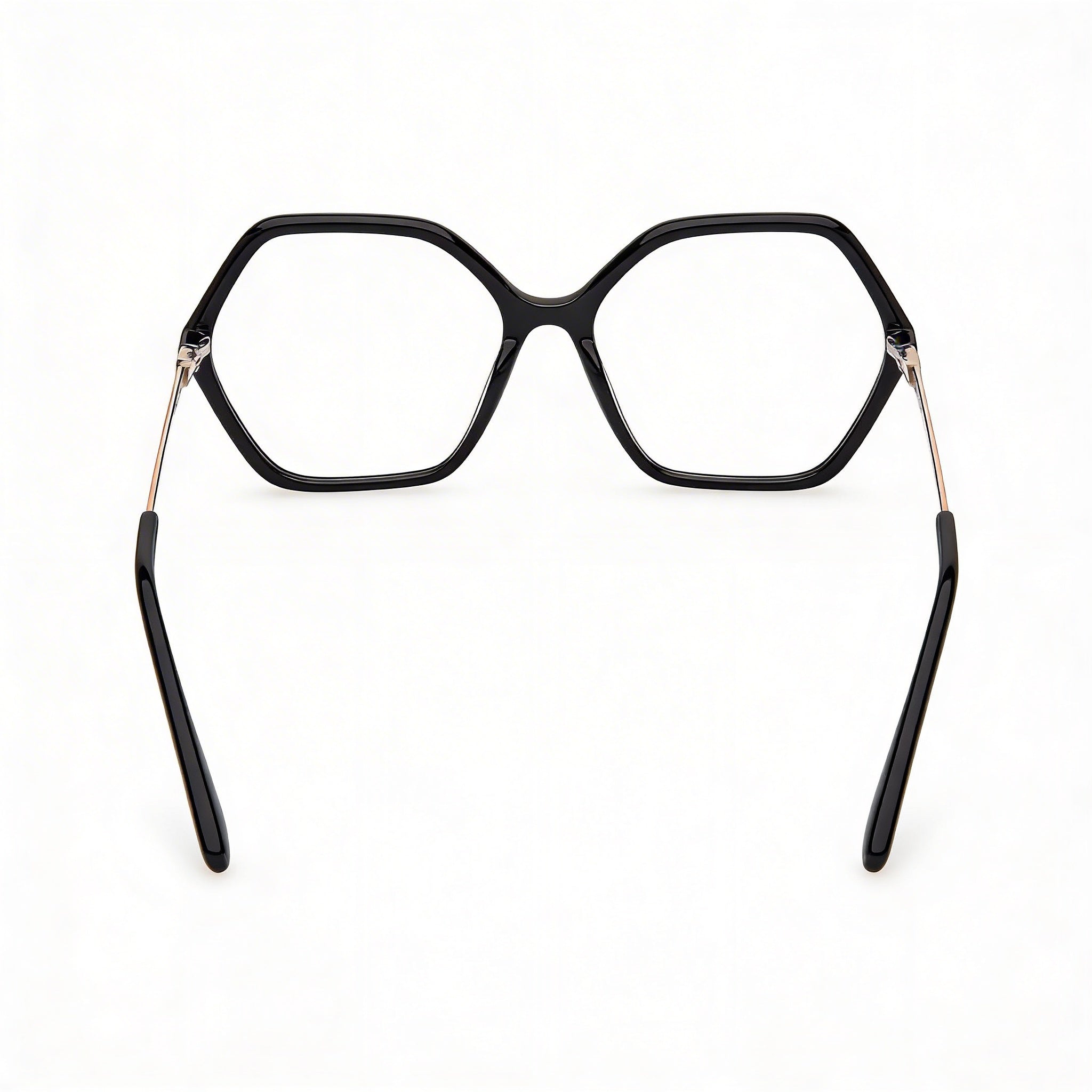 Gafas GUESS para Mujer Gu50149 con Montura de Plástico en Negro Brillante y Oro Pálido Brillante, Lente de 54 mm, Photo 4