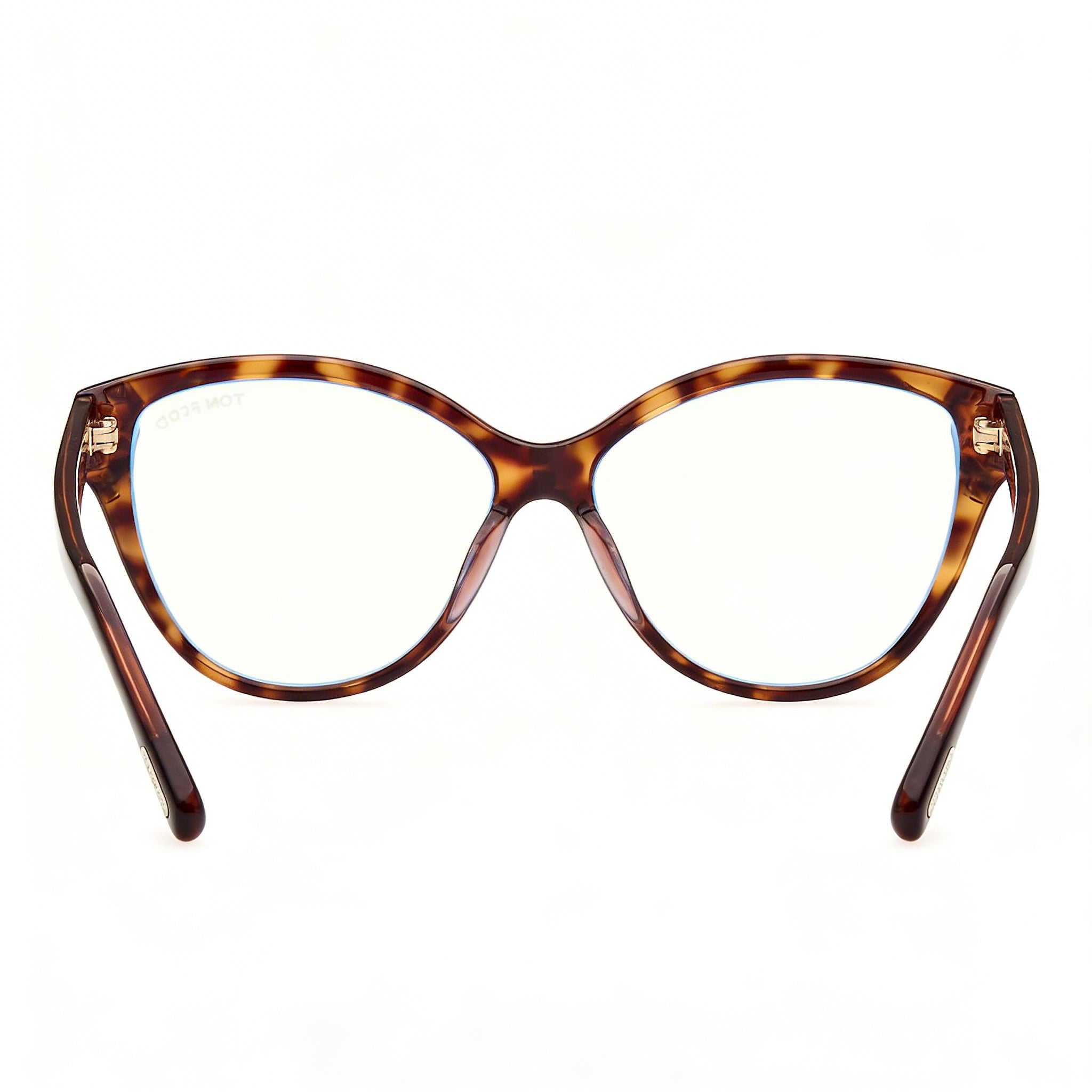 Tom Ford FT5954-B Women's Cat Eye Blue Light Block Plastic Eyeglasses Colored Havana 54mm, Photo 3