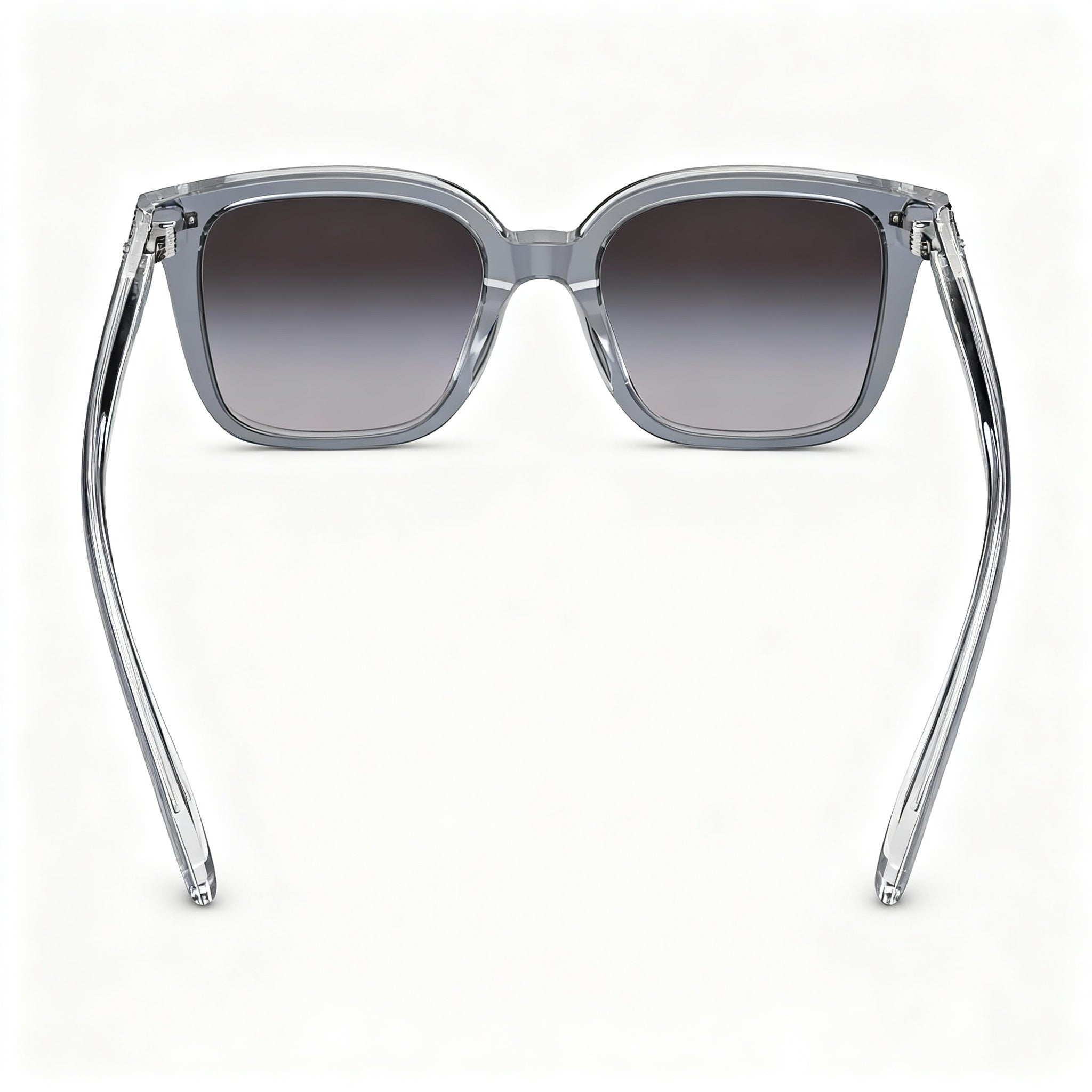 Coach Hc8381u Universal Fit Women's Oversized Square Plastic Sunglasses, Dark Grey Light Grey Gradient, 54mm, Photo 3