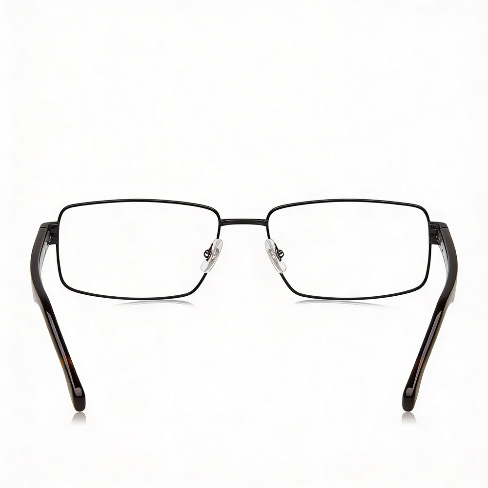 Gafas unisex Carrera 8887 de estilo moderno con montura de acero de aleación, color negro, ancho de lente de 57 mm