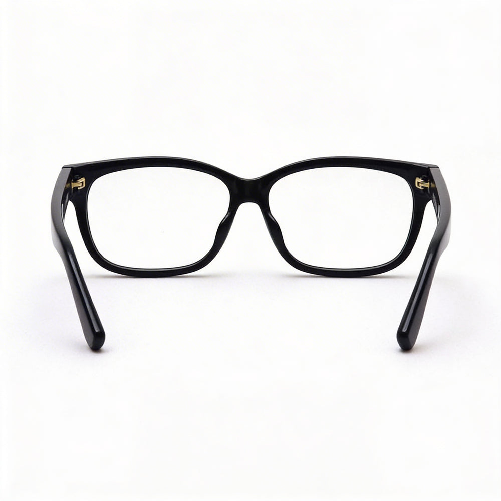 Gafas de sol Gucci GG1341O para mujer, montura cuadrada de plástico, lentes transparentes, color negro y dorado, 55 mm