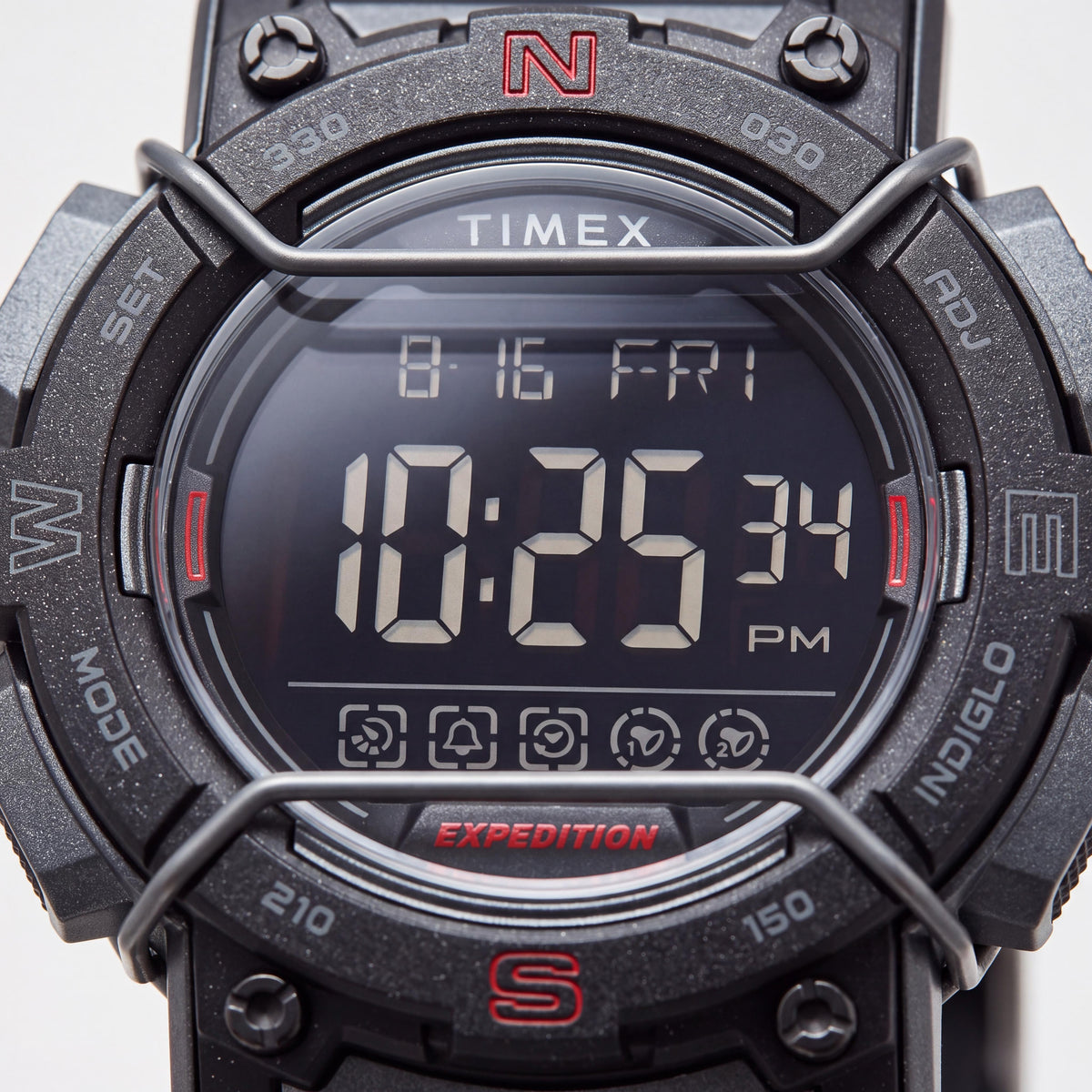 Reloj Timex Cronógrafo Digital para Hombre, de Resina Negra, Caja de 47 mm, Pantalla Negativa, Indiglo, Sumergible 100 m, Photo 2