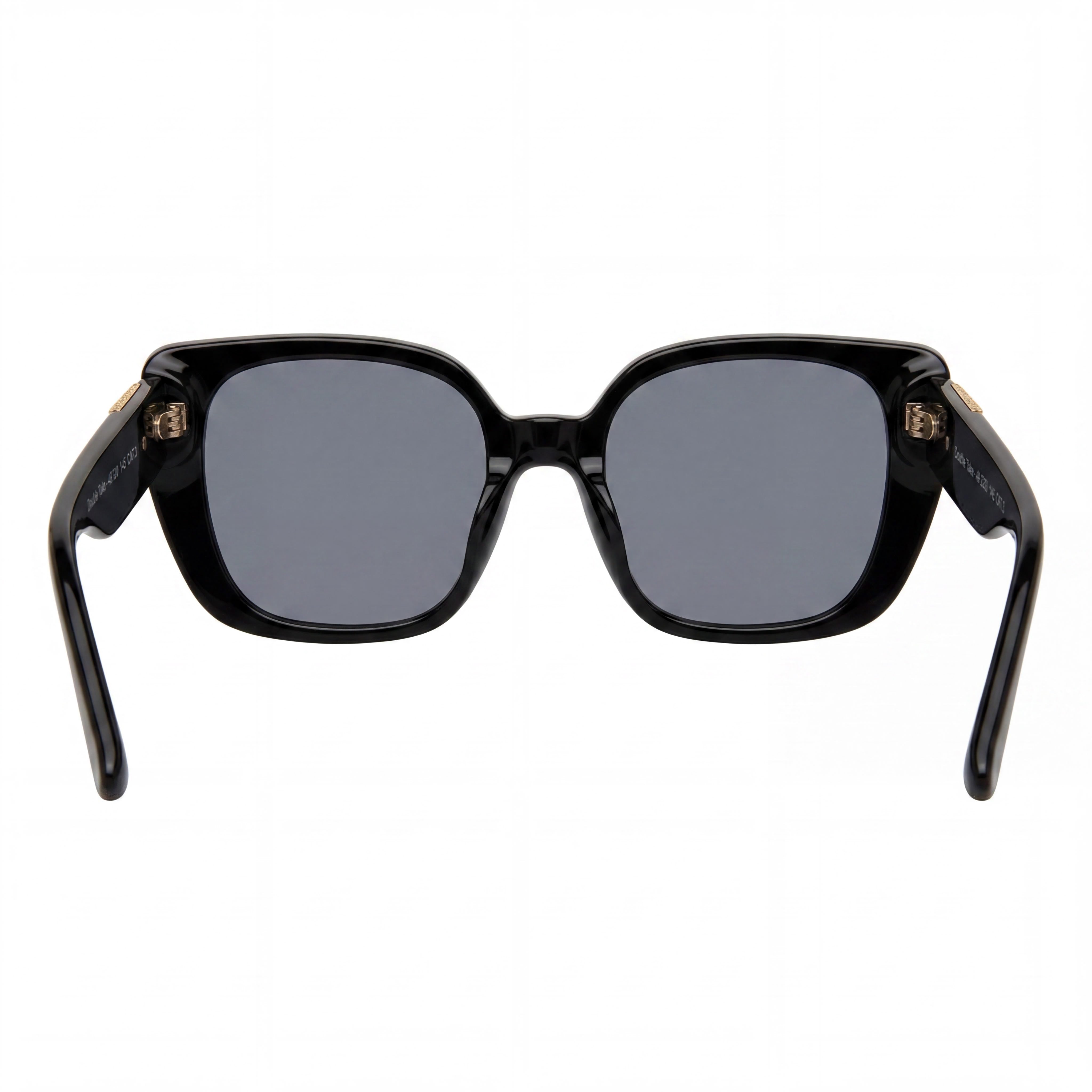 PRIVÉ REVAUX Double Tap/S Unisex Casual Style Black Cellulose Propionate Frame Grey UV Protection Sunglasses 52-20-145, Photo 4