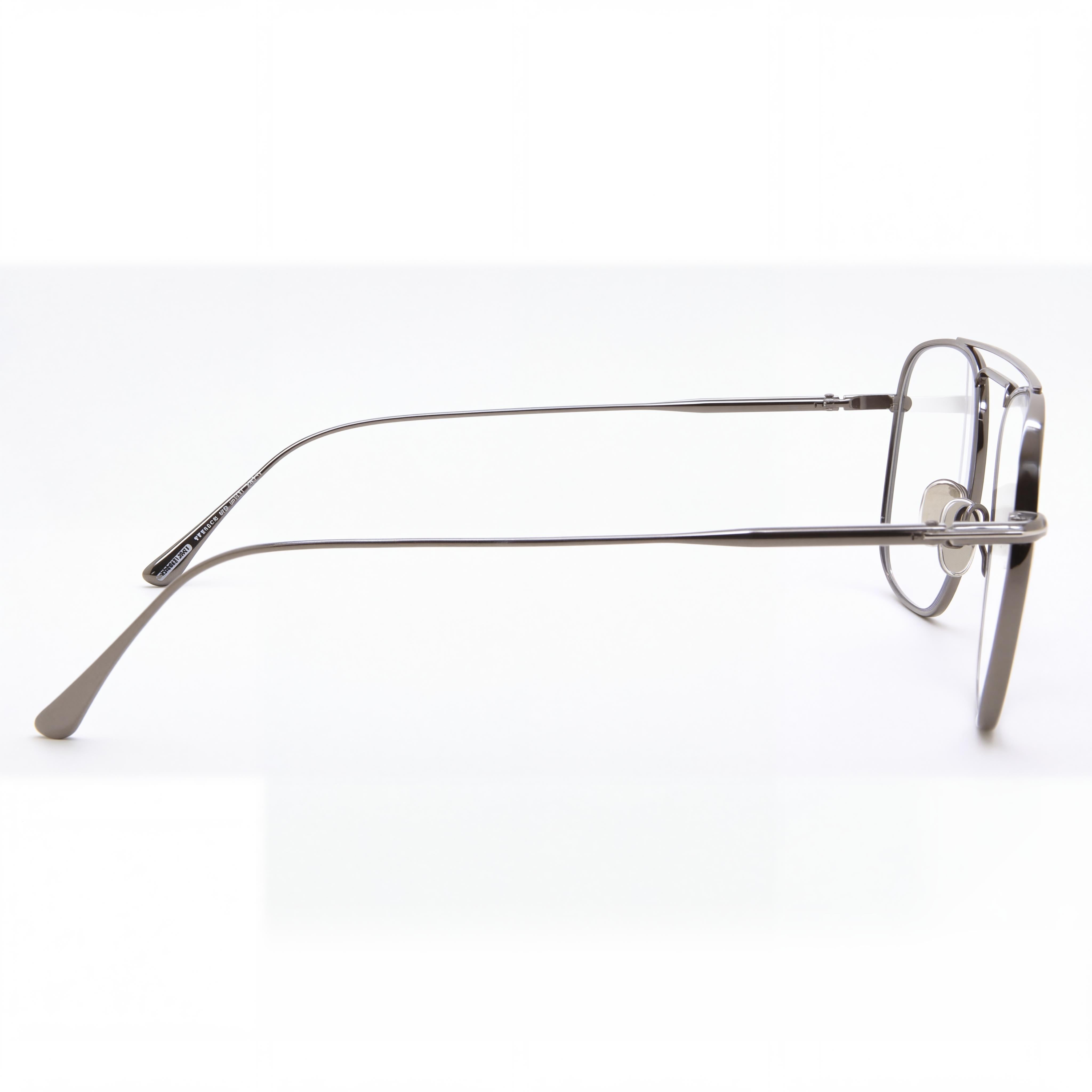 Tom Ford MODERNO Unisex Metal Pilot Style Eyeglasses with Anthracite Grey Frame, 56mm Lens, Photo 2