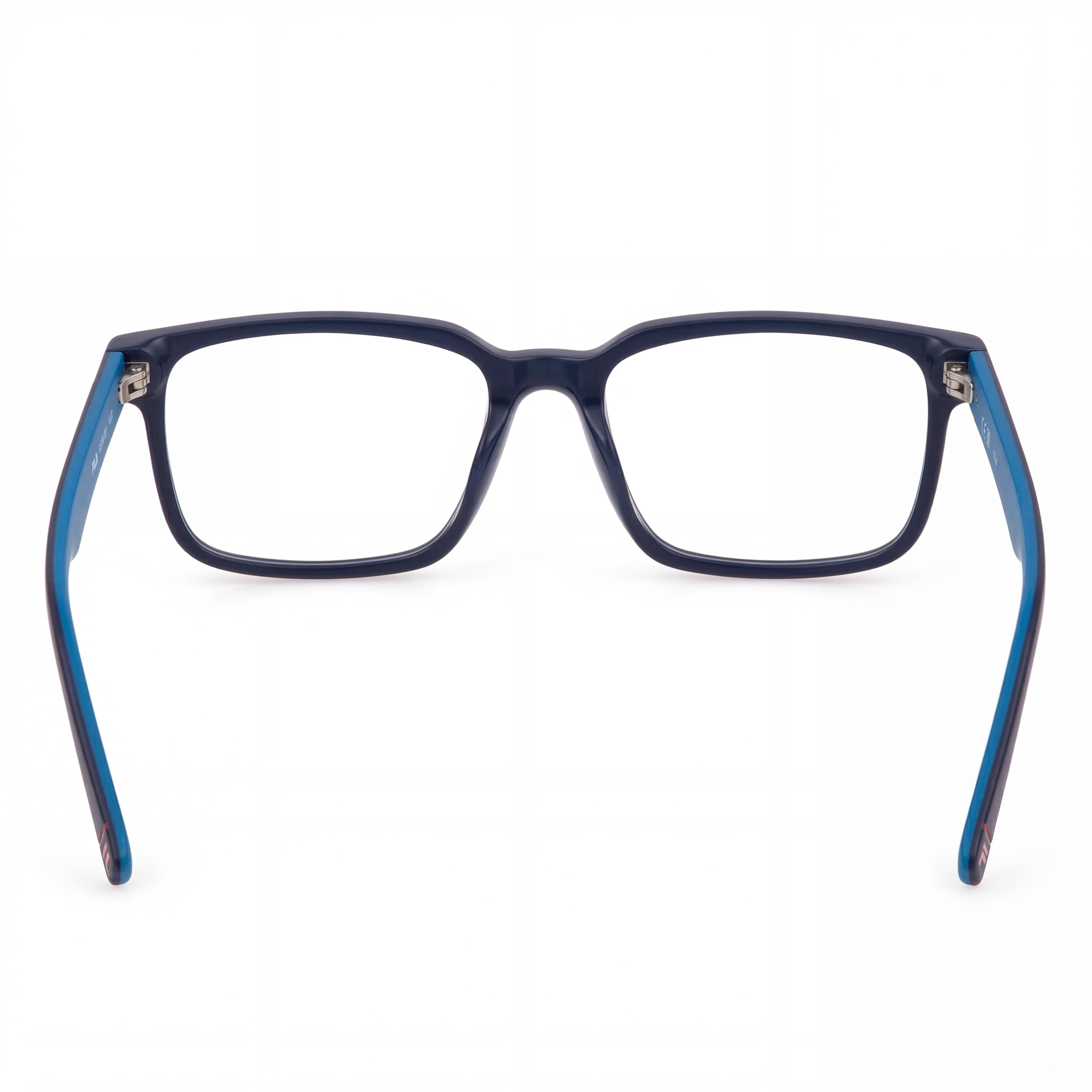 Fila Vista Gafas VFI872 montura de acetato de celulosa azul mate para hombre, lentes de 56mm puente de 17mm patillas de 145mm, Photo 3