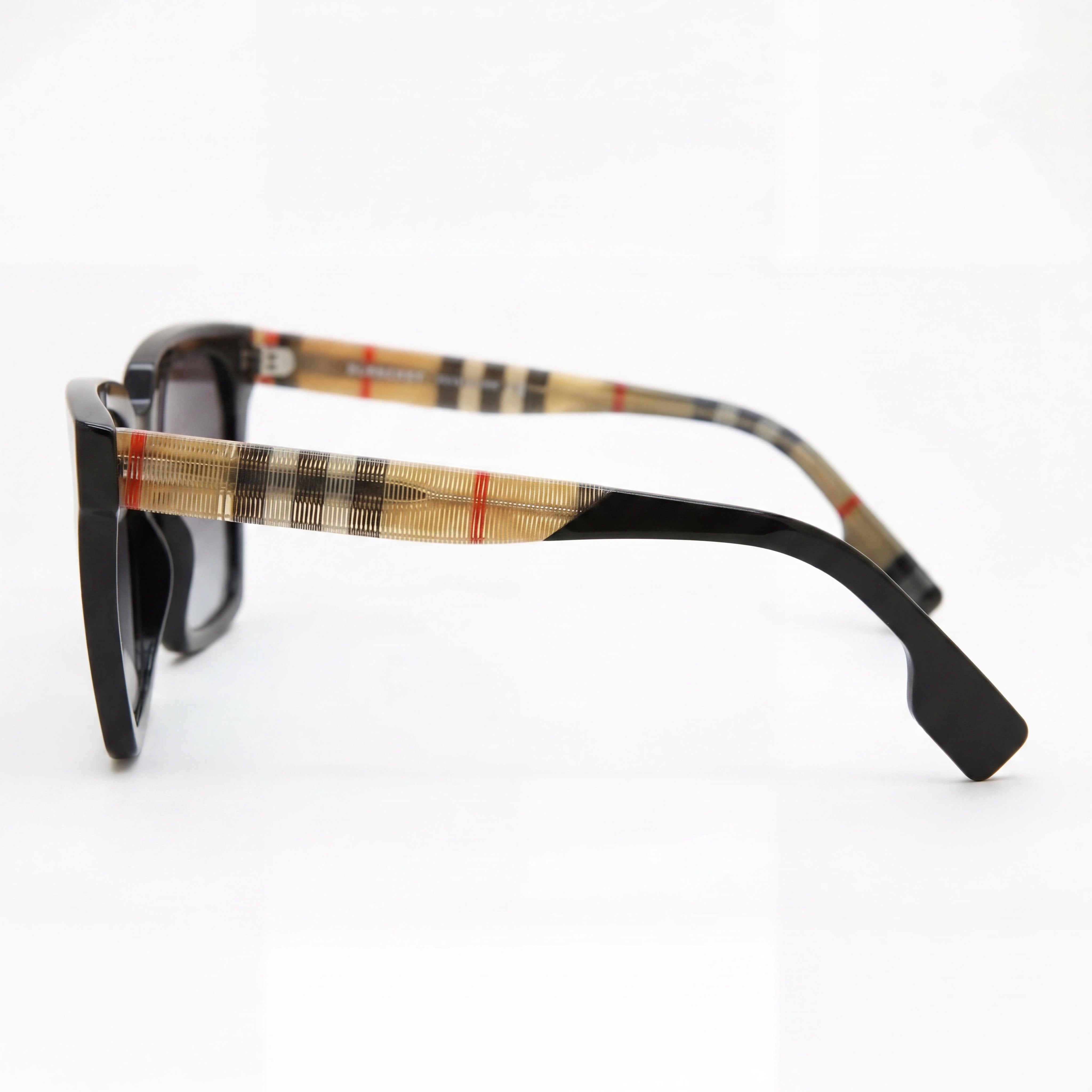 Gafas de sol Burberry Be4335 Maple de composite negro y degradado gris, con protección UV y sin polarizar, para mujer, de 53 mm, Photo 3