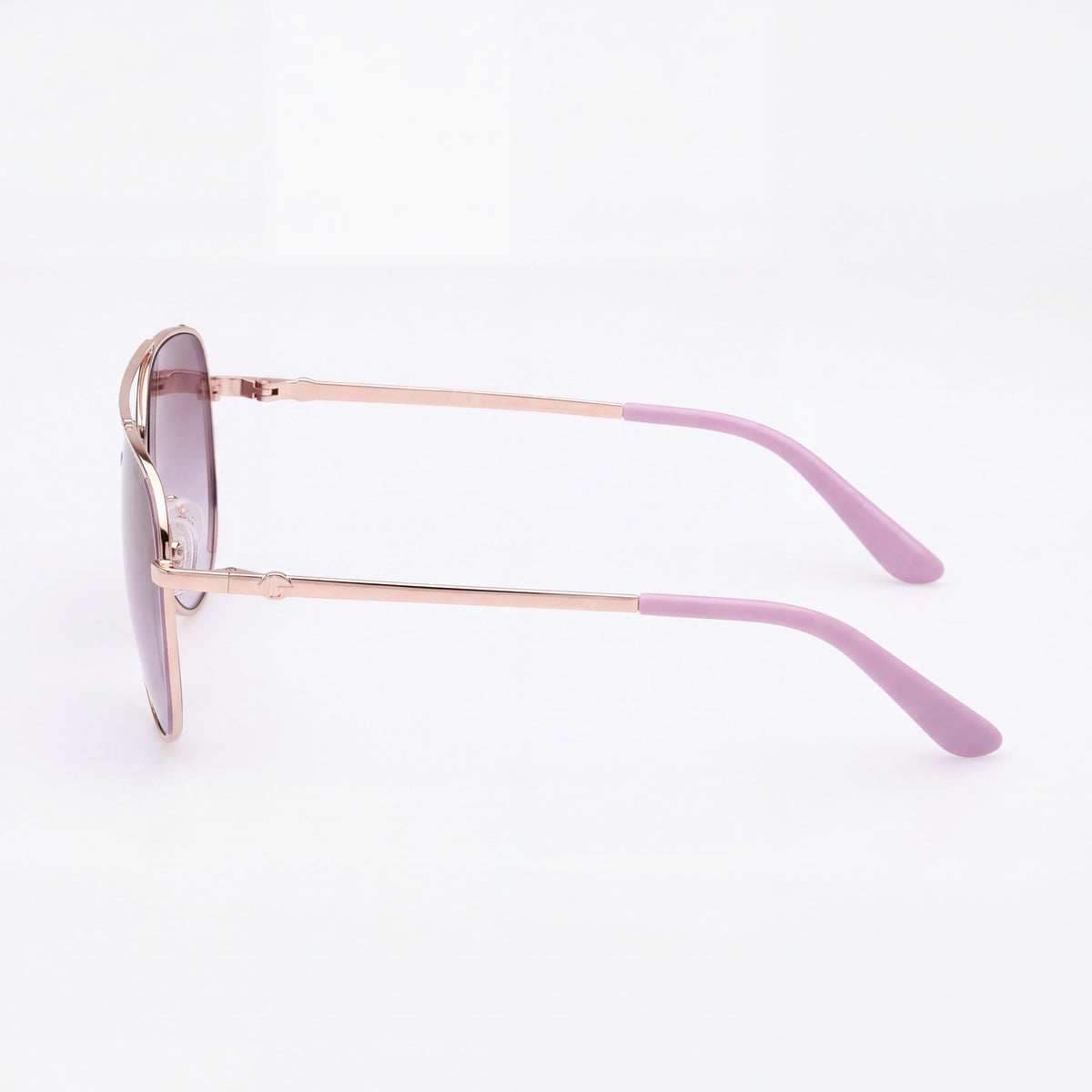 GUESS Women's Aviator Metal Sunglasses, Shiny Rose Gold Frame, Gradient Brown Lenses, 58-12-140, Photo 2
