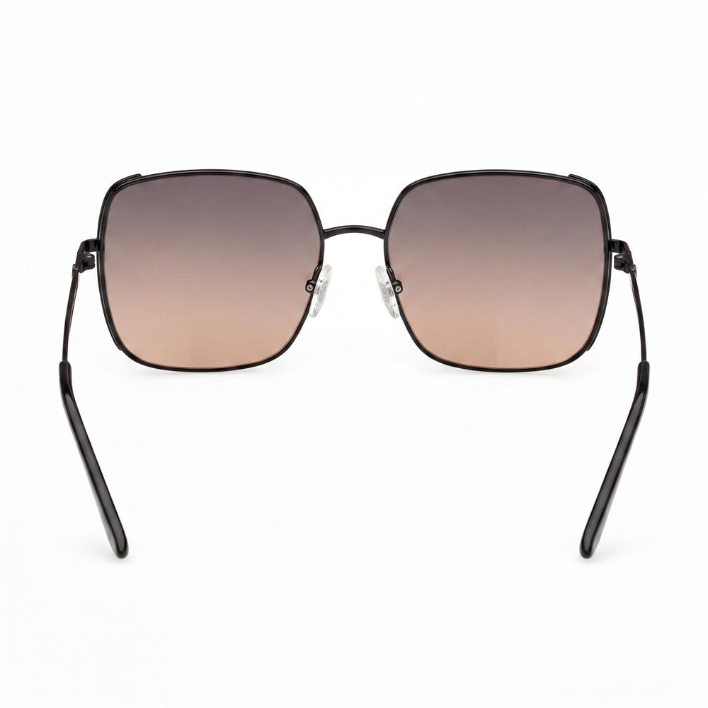 Gafas de sol GUESS GU00194 para mujer, negro brillante, acetato, lente negra, no polarizadas, 100 % protección UVA y UVB, 58 mm