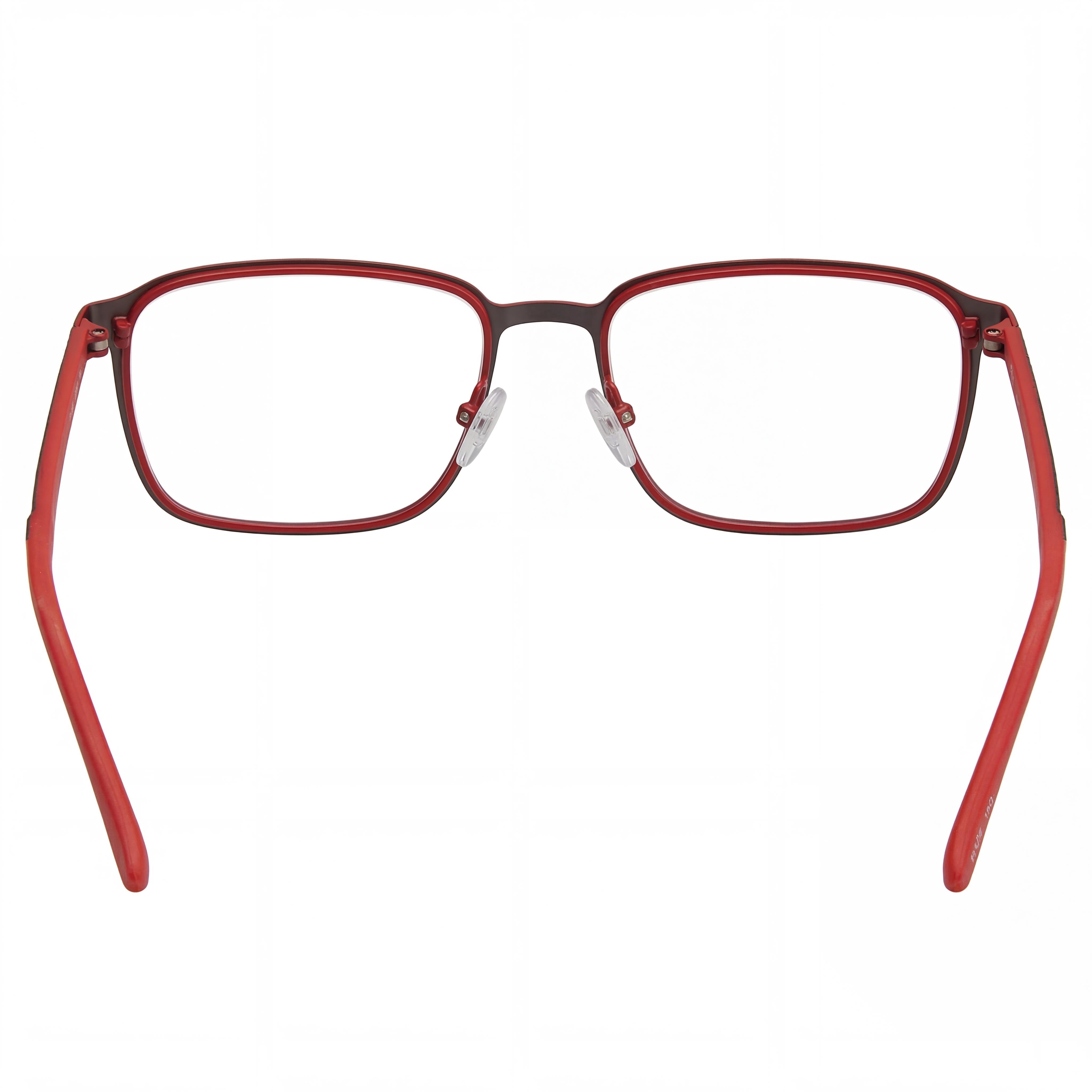 Gafas FILA Square Unisex de Acero Inoxidable Rojas con Partes de Color y Lentes de Policarbonato 56mm, Photo 3