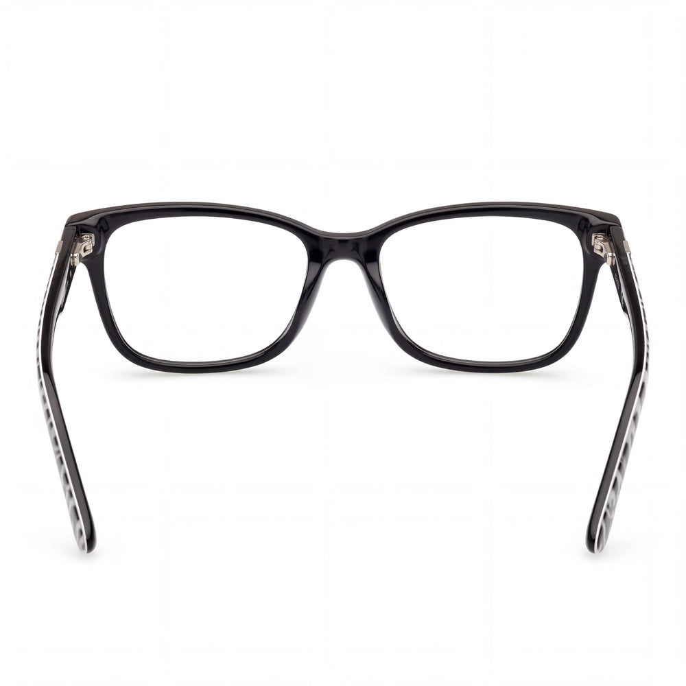 Gafas GUESS Gu2943 de mujer con montura de plástico y lentes de policarbonato en monocolor animal negro brillante 52 mm