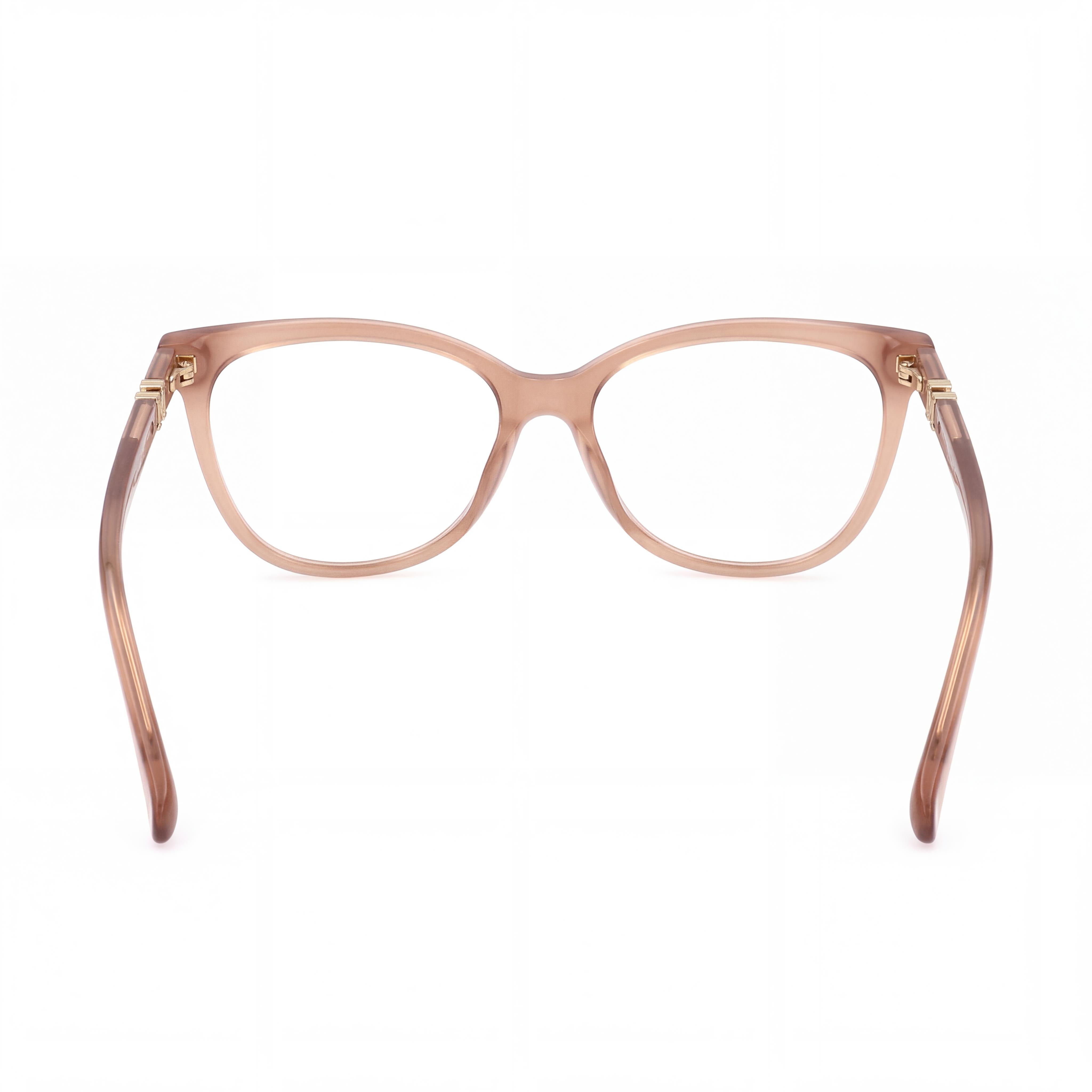 MaxMara Mm5018 Men's Plastic Frame Milky Nude Pale Gold UV Protected Sunglasses 53mm Lens 15mm Bridge 140mm Temple, Photo 3