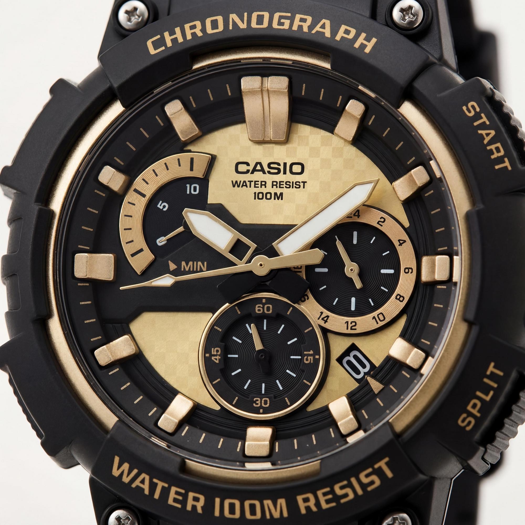 Casio MCW-200H-9AVDF Reloj de cuarzo para hombre, negro dorado, 53 mm, Photo 2