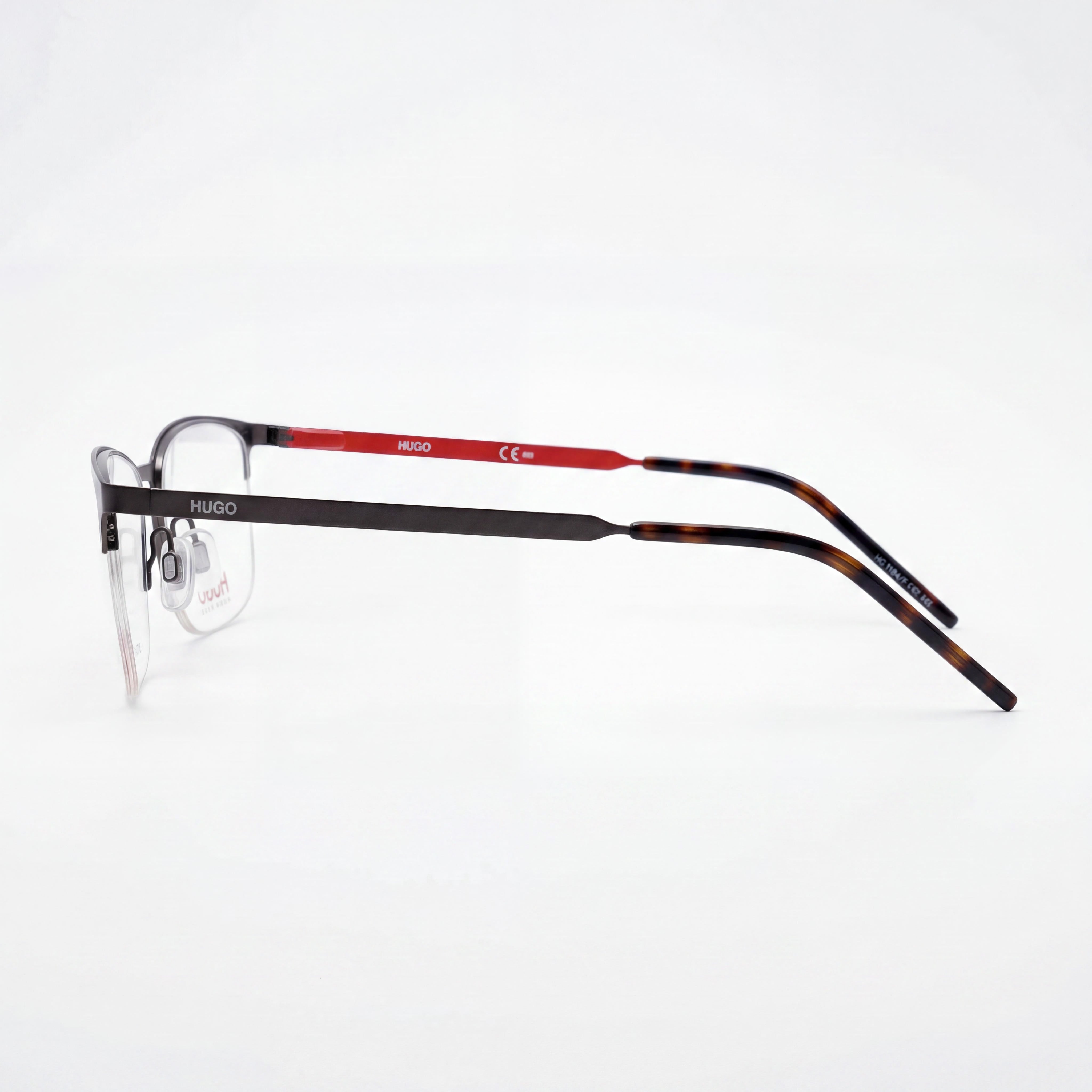 Montura de gafas Hugo Boss Hg 1019 unisex de aleación de acero en gris mate, para lentes graduadas, talla 53-20-145, Photo 3