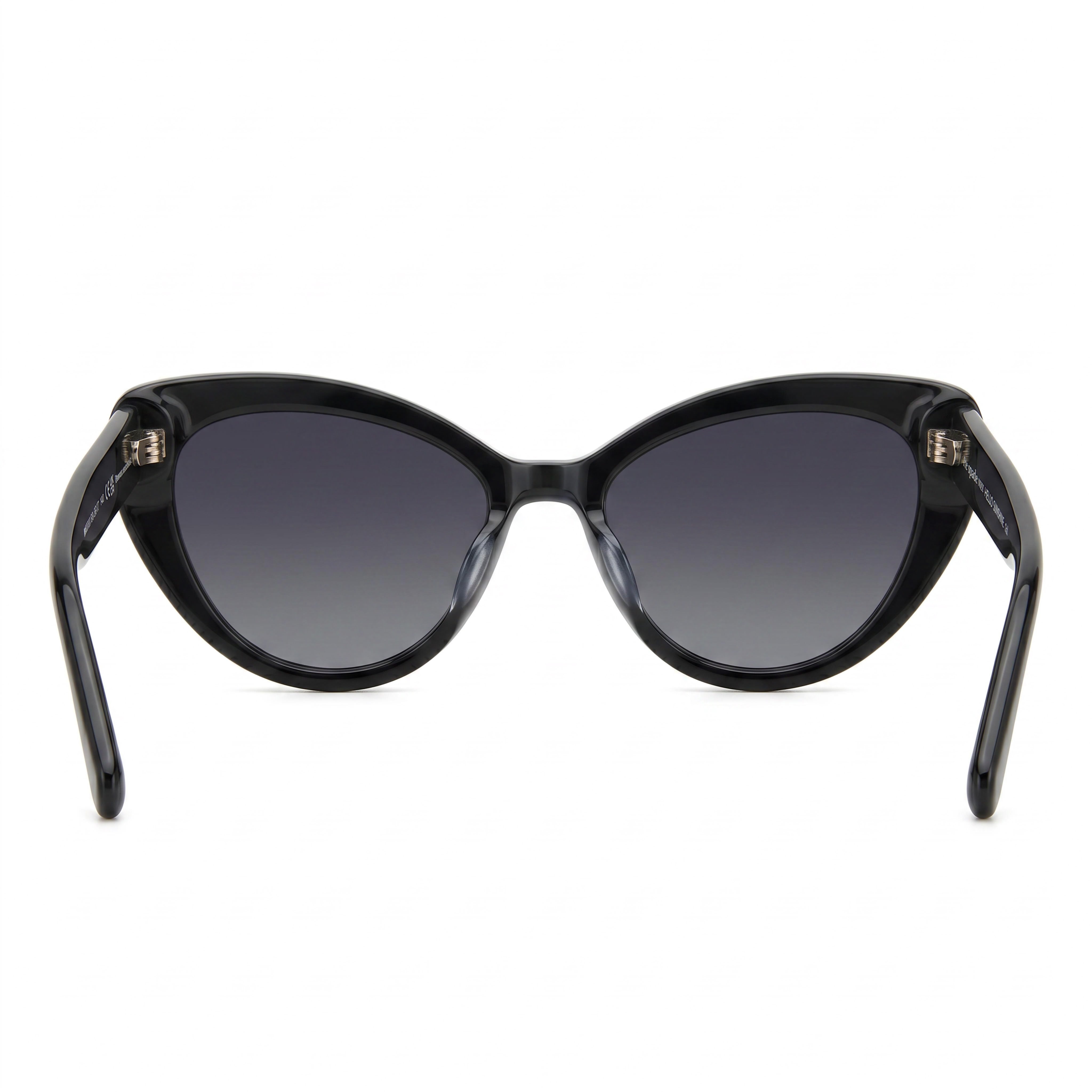 kate spade new york Casual Women's Black Ecological Oil Frame Dark Grey Shaded 100% UV Protection Non-Polarized 53mm Sunglasses, Photo 3
