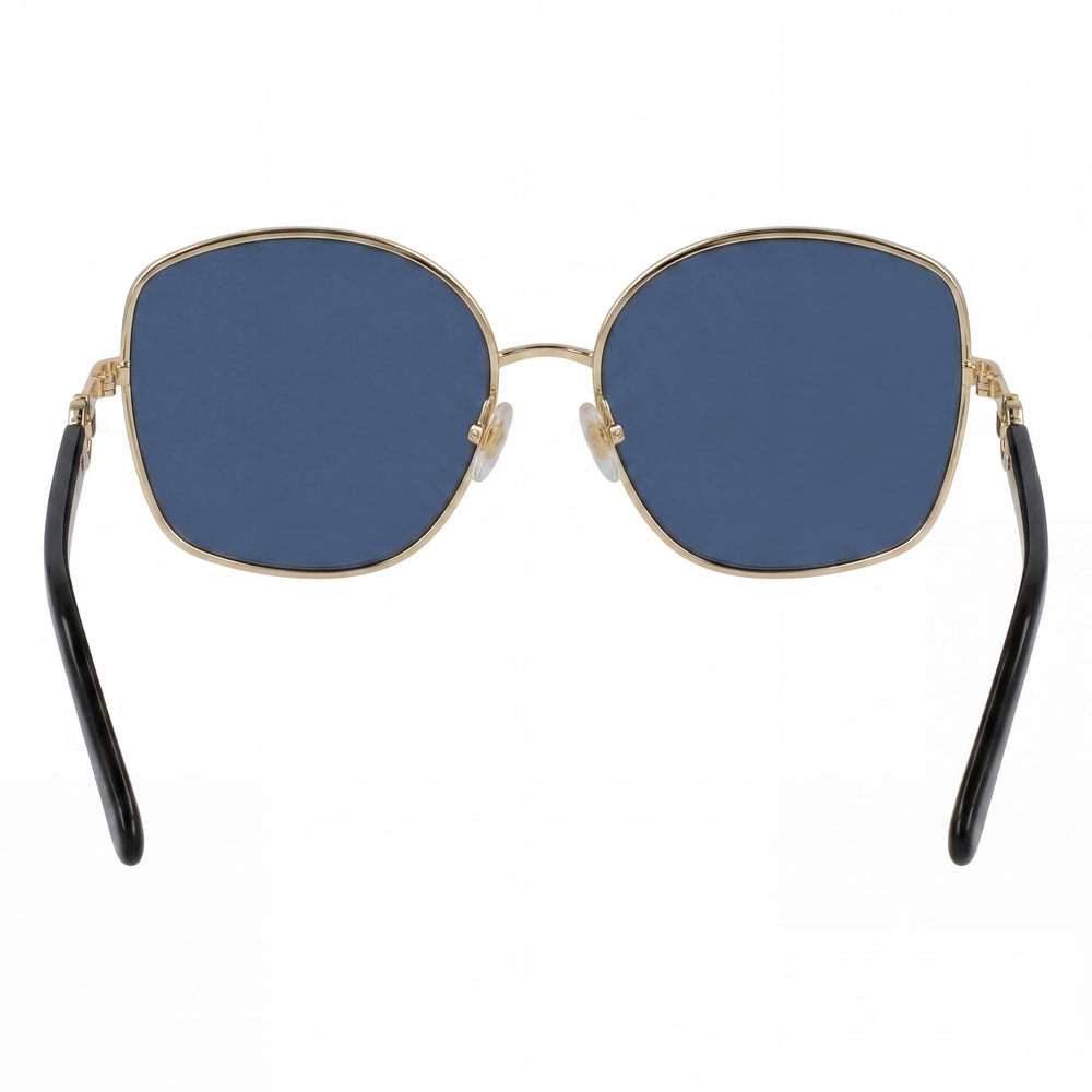 Salvatore Ferragamo Modern Women's Metallo Gold Grey Gradient Sunglasses 58mm