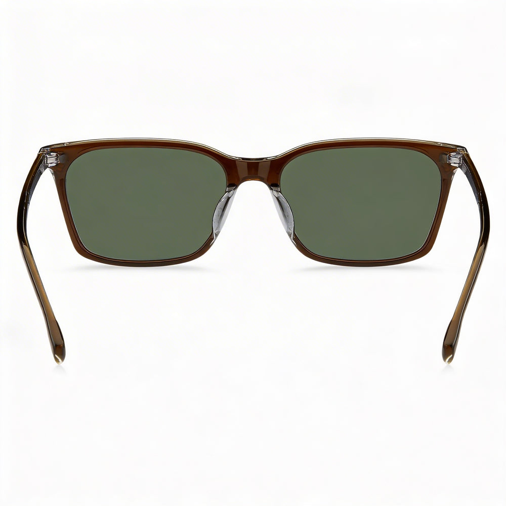 Gafas de Sol para Hombre Hugo Boss de Acetato Ecológico, Montura Marrón, Lentes Verdes, Protección UV del 100%, 56mm