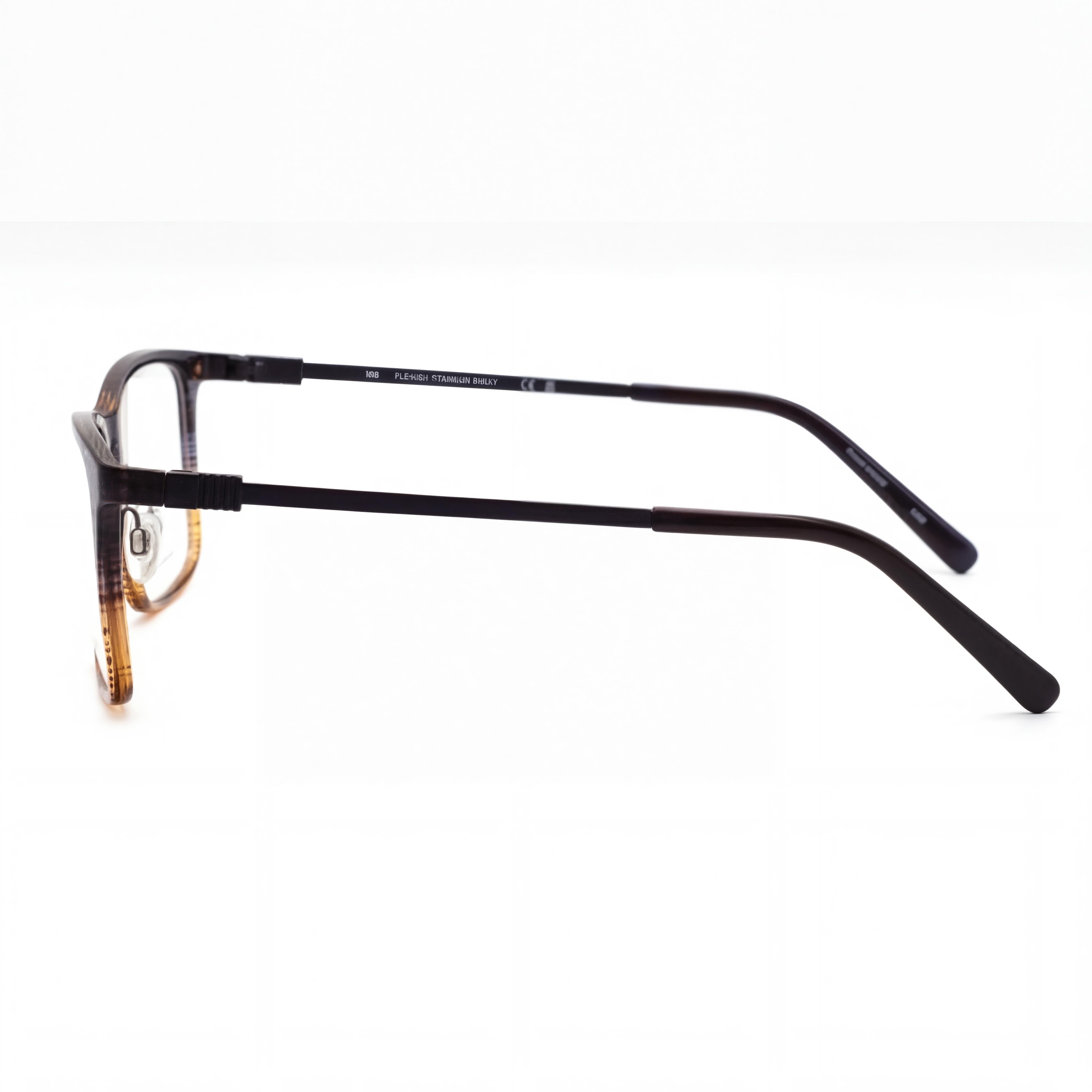 Gafas Flexon EP8011 para mujer con montura de acetato, color ámbar azul marino, ancho de lente de 53 mm, Photo 2