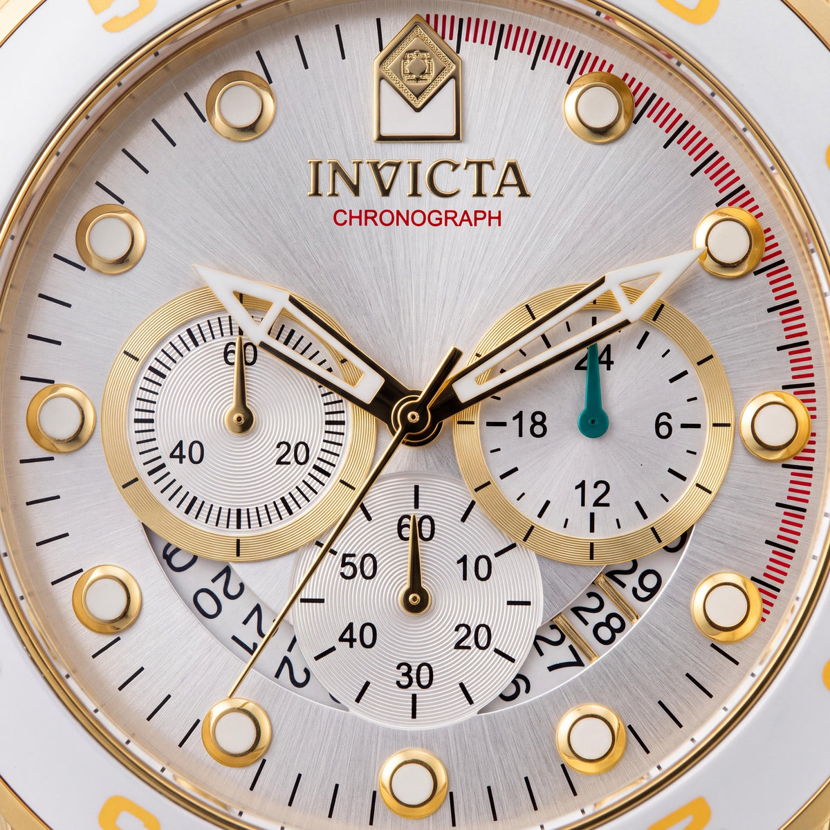 Invicta Pro Diver Chronograph Unisex Silver Dial Black Polyurethane Strap Stainless Steel Case Water-Resistant 48mm, Photo 2