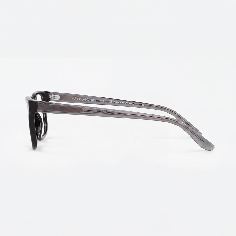 Gafas ópticas Emporio Armani Ea3218 para mujer con montura de plástico negro, lente de 55 mm, puente de 17 mm y patilla de 145 mm