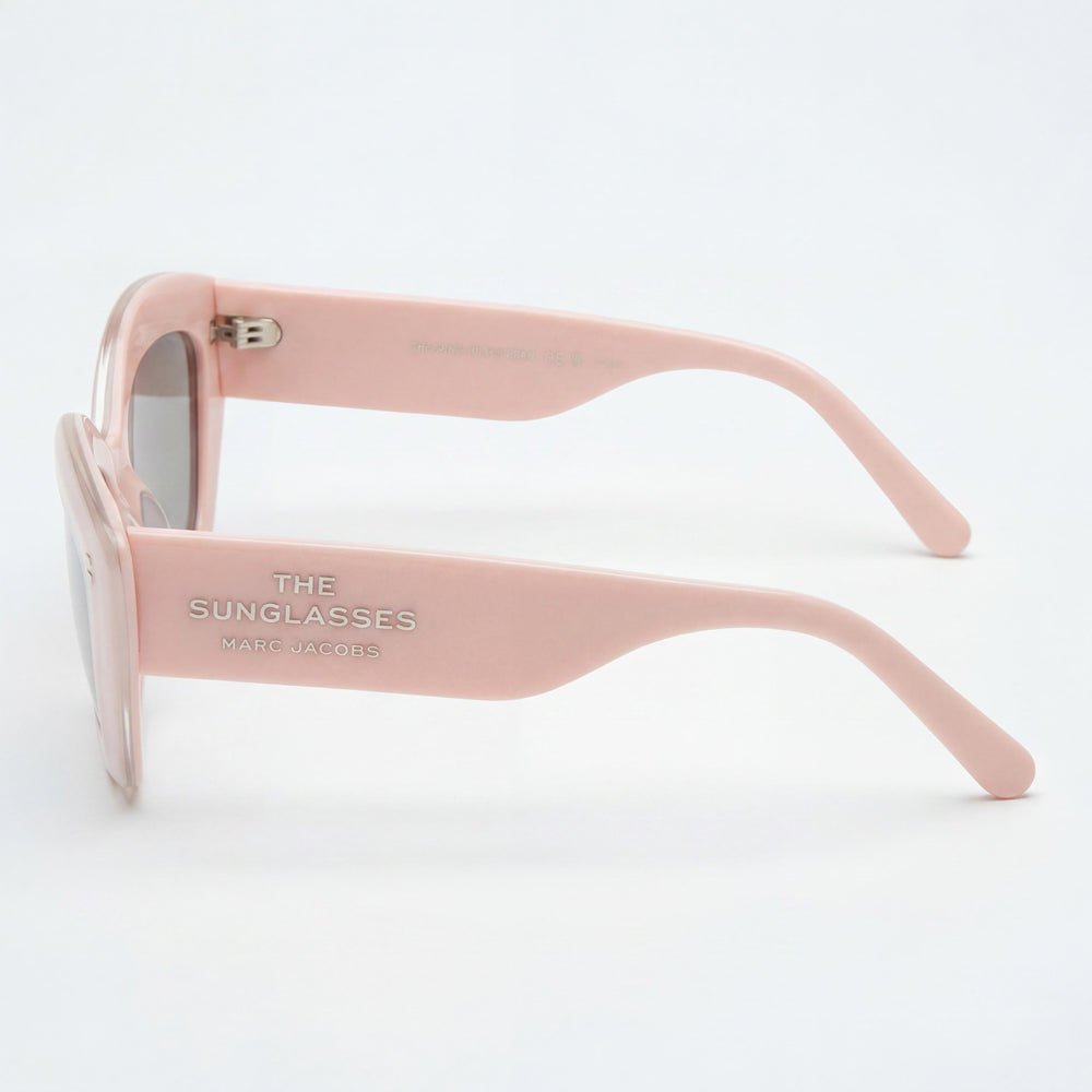 Marc Jacobs Classic MARC 800/S Women's Rectangular Acetate Sunglasses in Crystal Pink with Grey Lenses 50-18-145