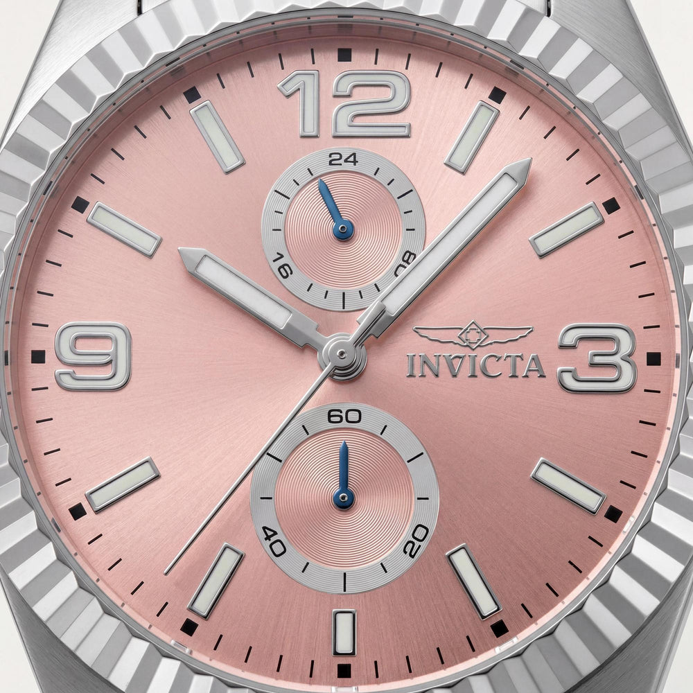 Reloj unisex Invicta Specialty 49524 de cuarzo y acero inoxidable con esfera de oro rosa, 43 mm, resistente al agua hasta 5 ATM.