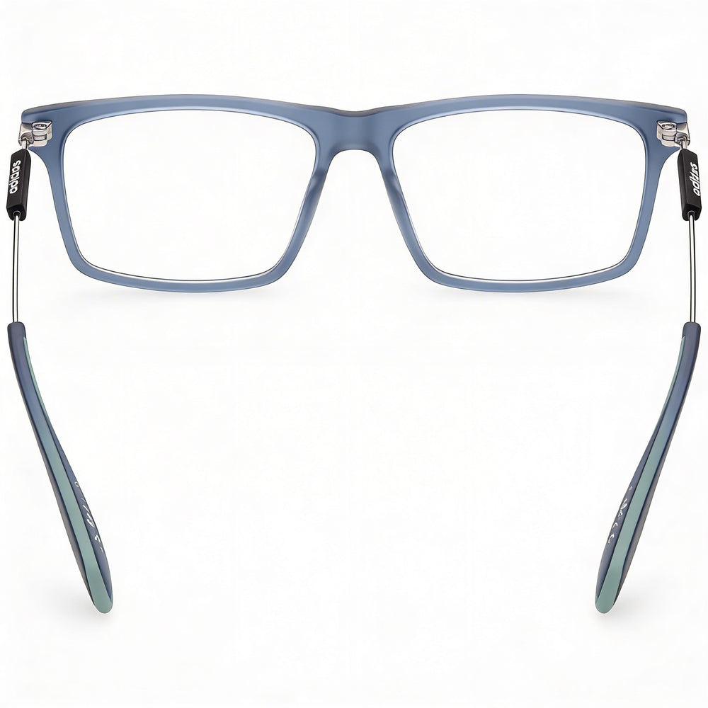 adidas Casual Men’s Injected Frame Matte Blue Optical Eyeglasses with Clear Demo Lenses, Prescription Ready, Size 54