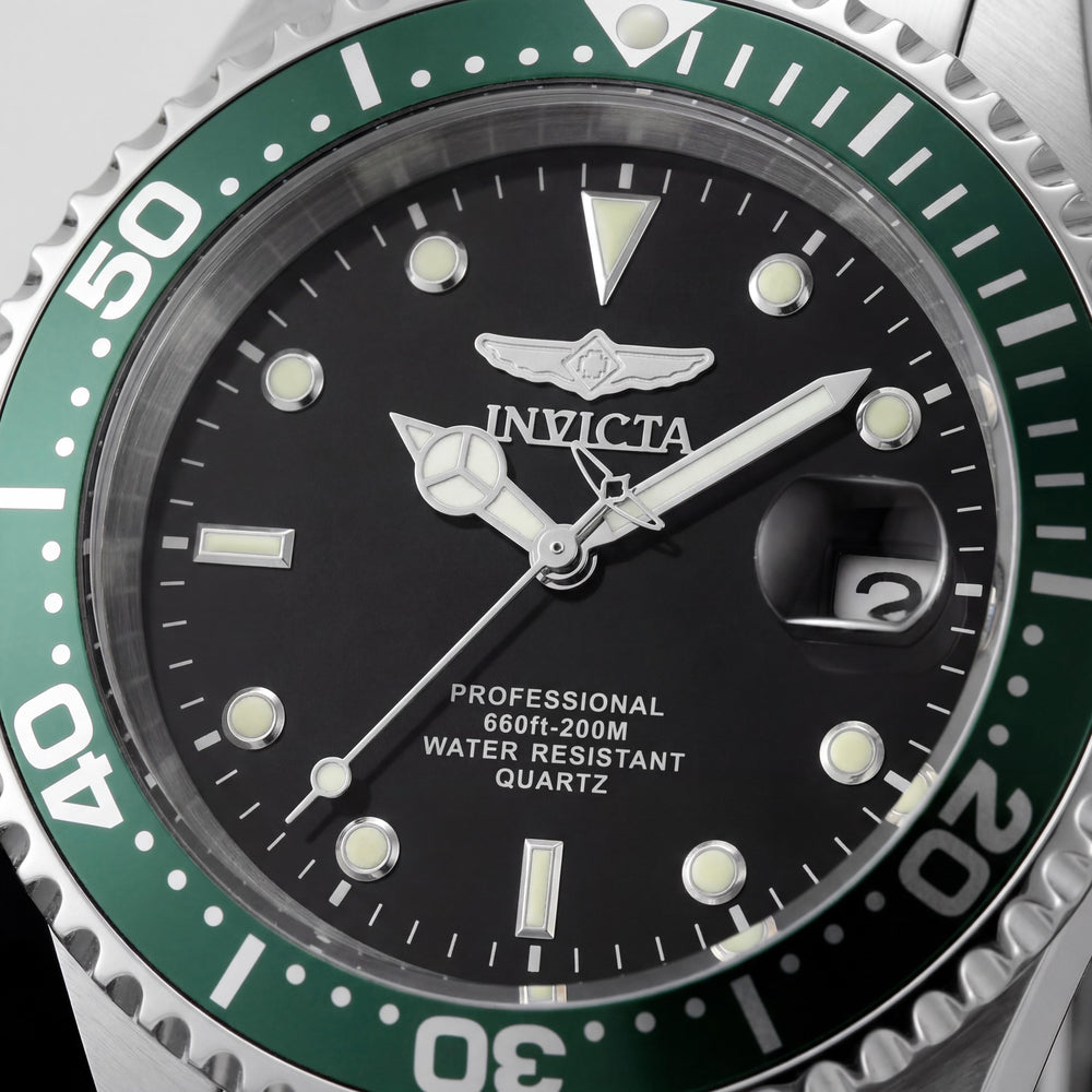 Invicta Pro Diver 48725 Reloj Unisex de Cuarzo de Acero Inoxidable de 37mm Resistente al Agua con Esfera Negra