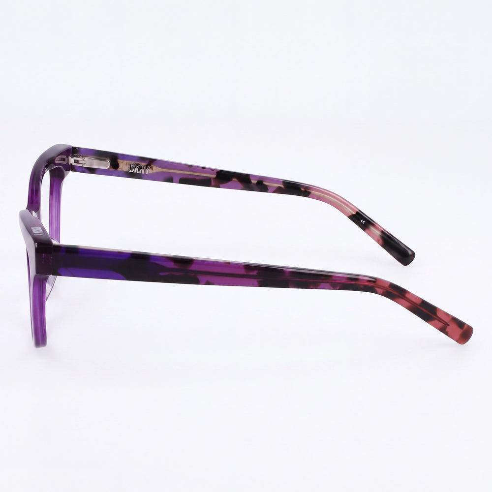 Gafas de sol unisex DKNY Dk5053 con montura de acetato púrpura cristal y lentes de policarbonato púrpura cristal de 51 mm