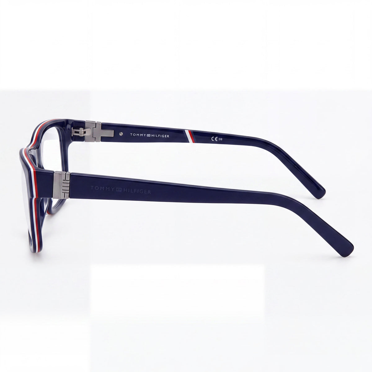 Tommy Hilfiger Men's Modern Eyeglasses - Blue Acetate Rectangle Full Rim Frame, 57mm Lens, Photo 2