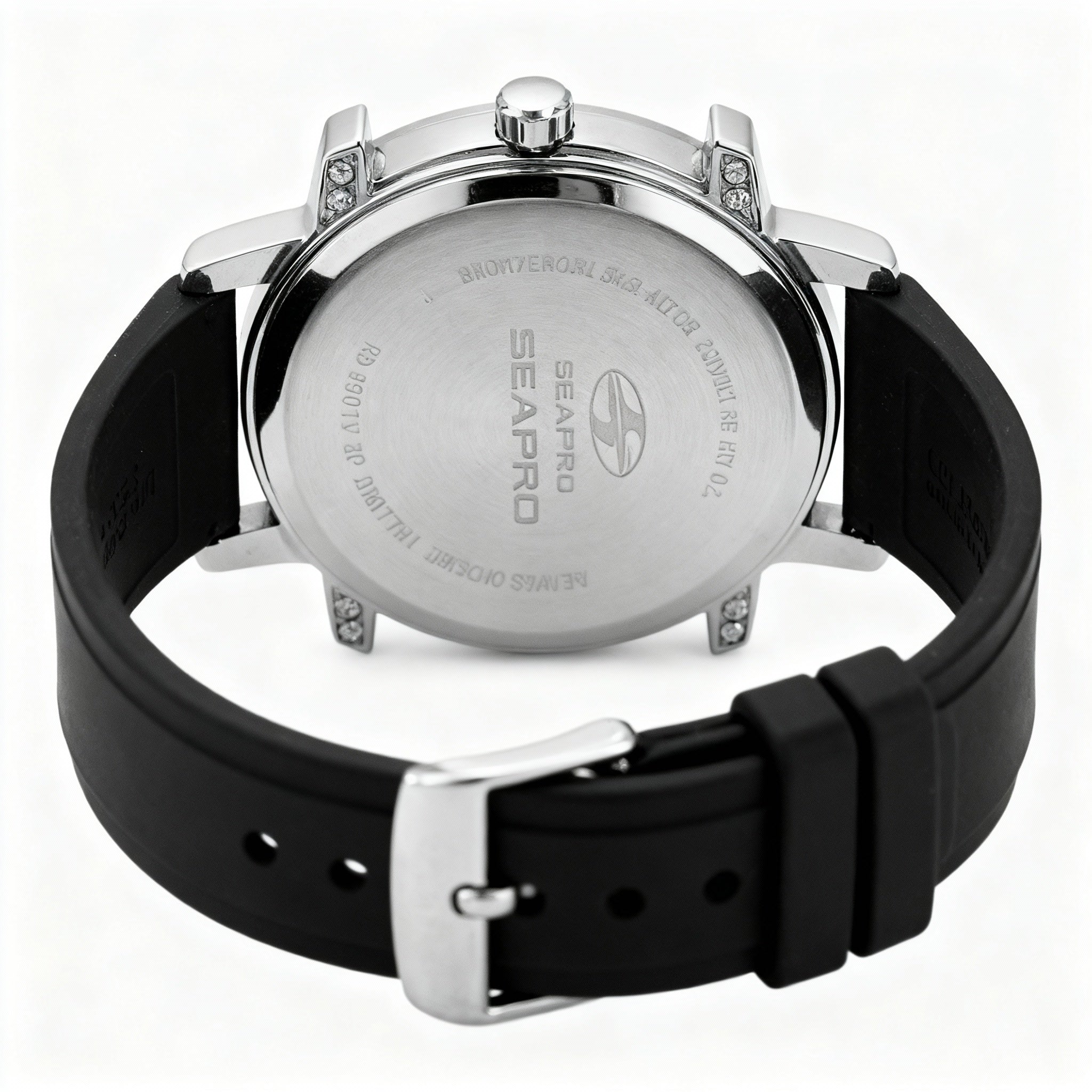 Seapro Casual Women's Stainless Steel Quartz Multifunction Watch, Grey Dial, D-Crystals Bezel, 50m WR, Photo 4