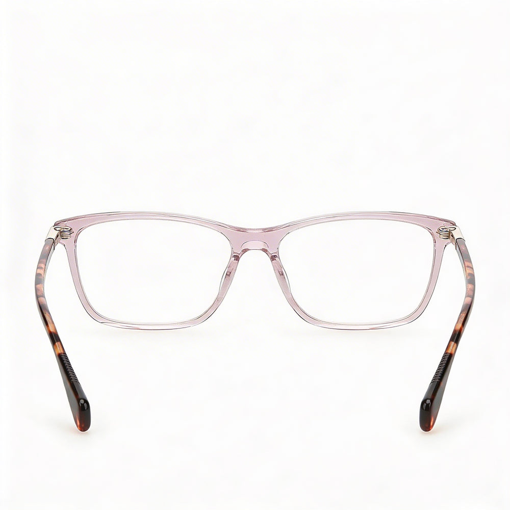 Gafas rag & bone para mujer, montura de acetato nude con lentes de policarbonato transparente, con un ancho de lente de 54 mm