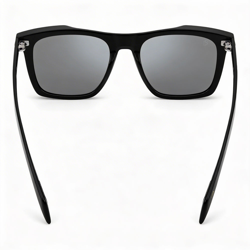 David Beckham Db 7000/S Unisex Black Acetate Frame Non-Polarized Silver Mirror Lenses 51mm Sunglasses