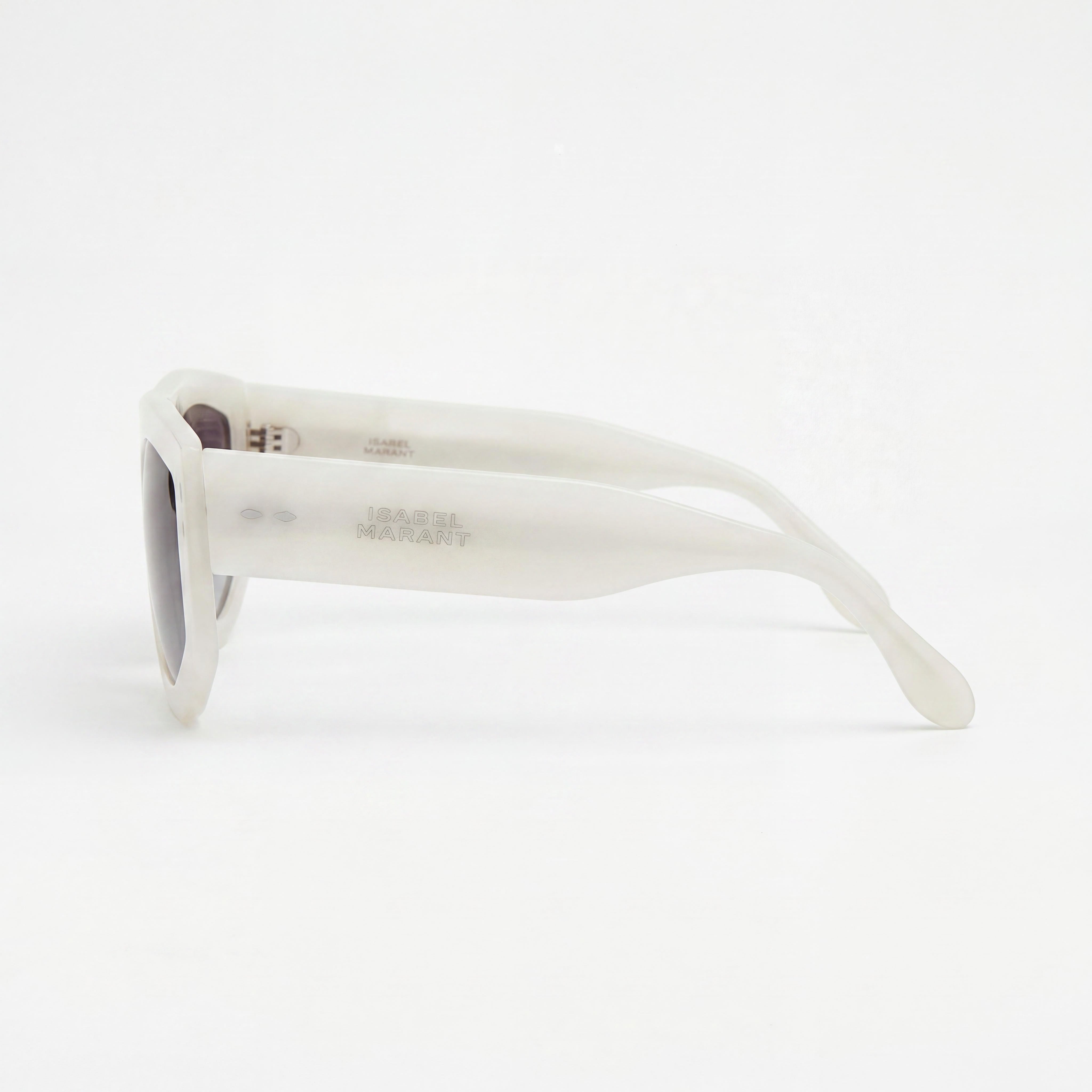 Isabel Marant Women's Trendy Acetate Sunglasses Pearled White Grey Frame 56-18-145 UV Protected, Photo 3