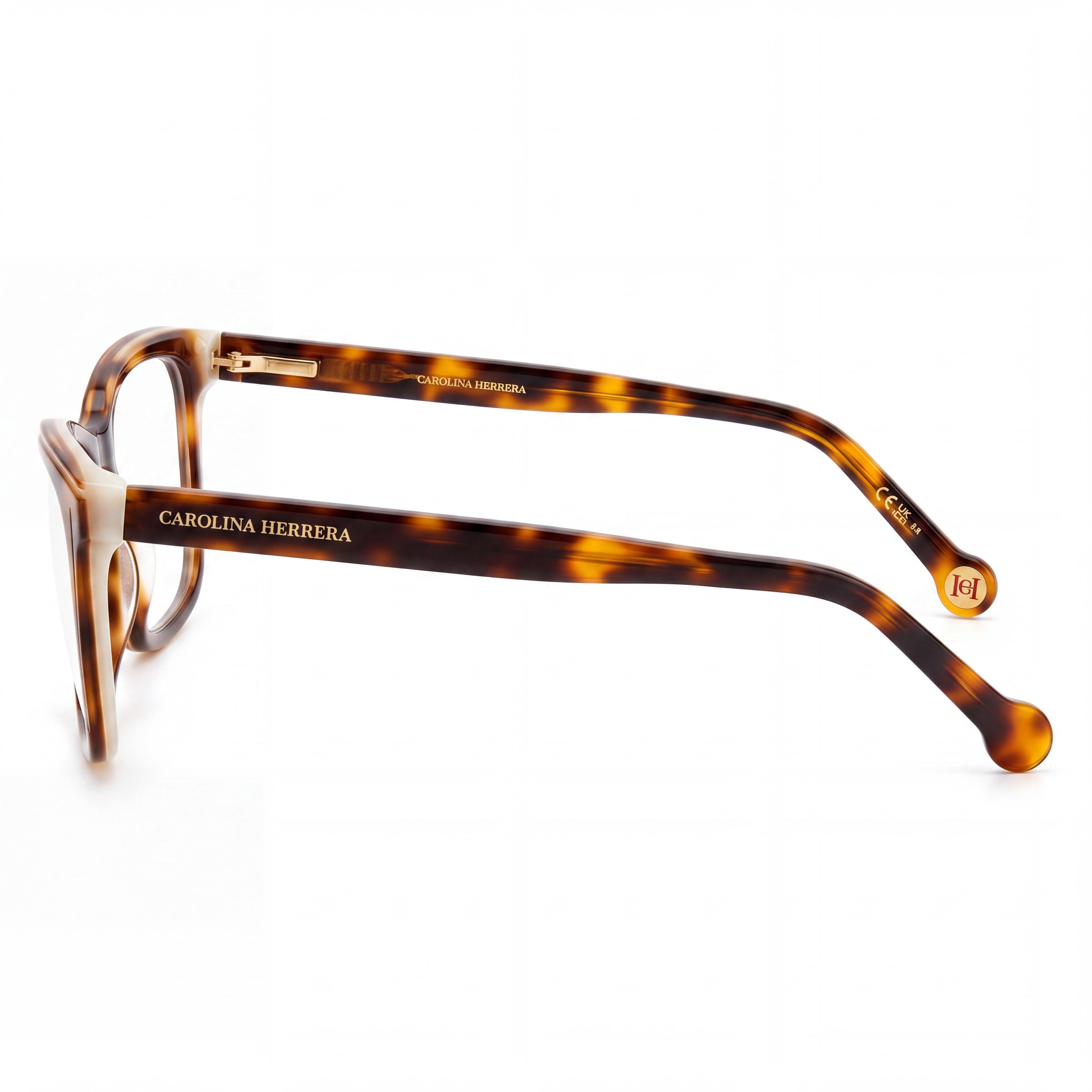 Carolina Herrera Her 0172 Men's Acetate Frame Non-Polarised Polycarbonate Lens Havana White 53mm, Photo 2