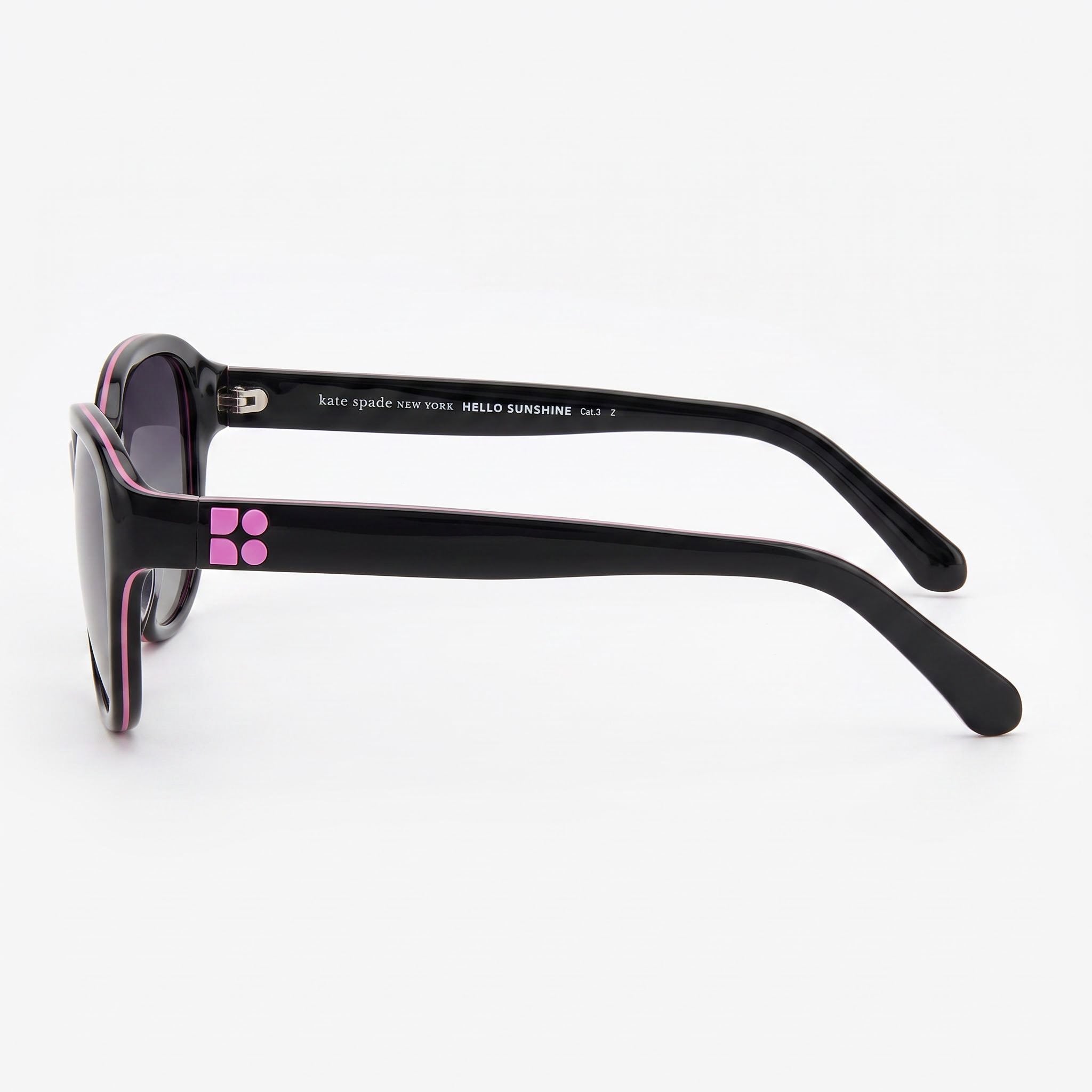 Gafas de sol Kate Spade New York Casual para mujer, de acetato ecológico negro y gris, con montura de 56 mm, Photo 3