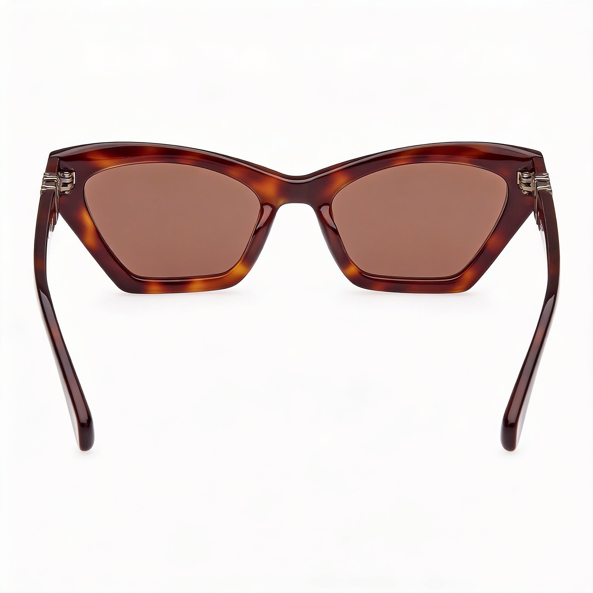Gafas de sol casuales MaxMara para mujer, montura de plástico color habana oscuro, lentes marrones, 52 mm, protección UV, Photo 4