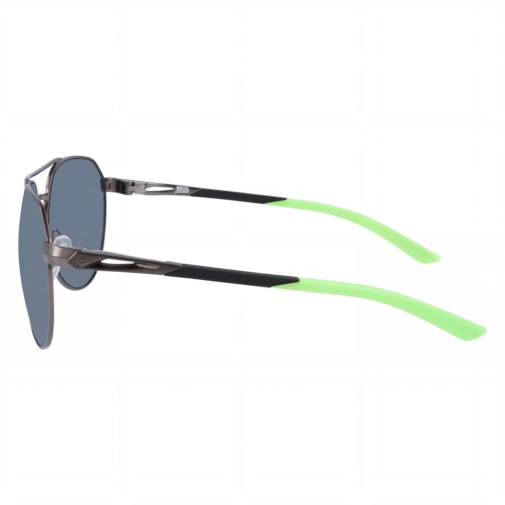 Gafas de sol Nike Club Nine unisex de piloto en gris metalizado satinado con lentes grises (60-15-140 mm)