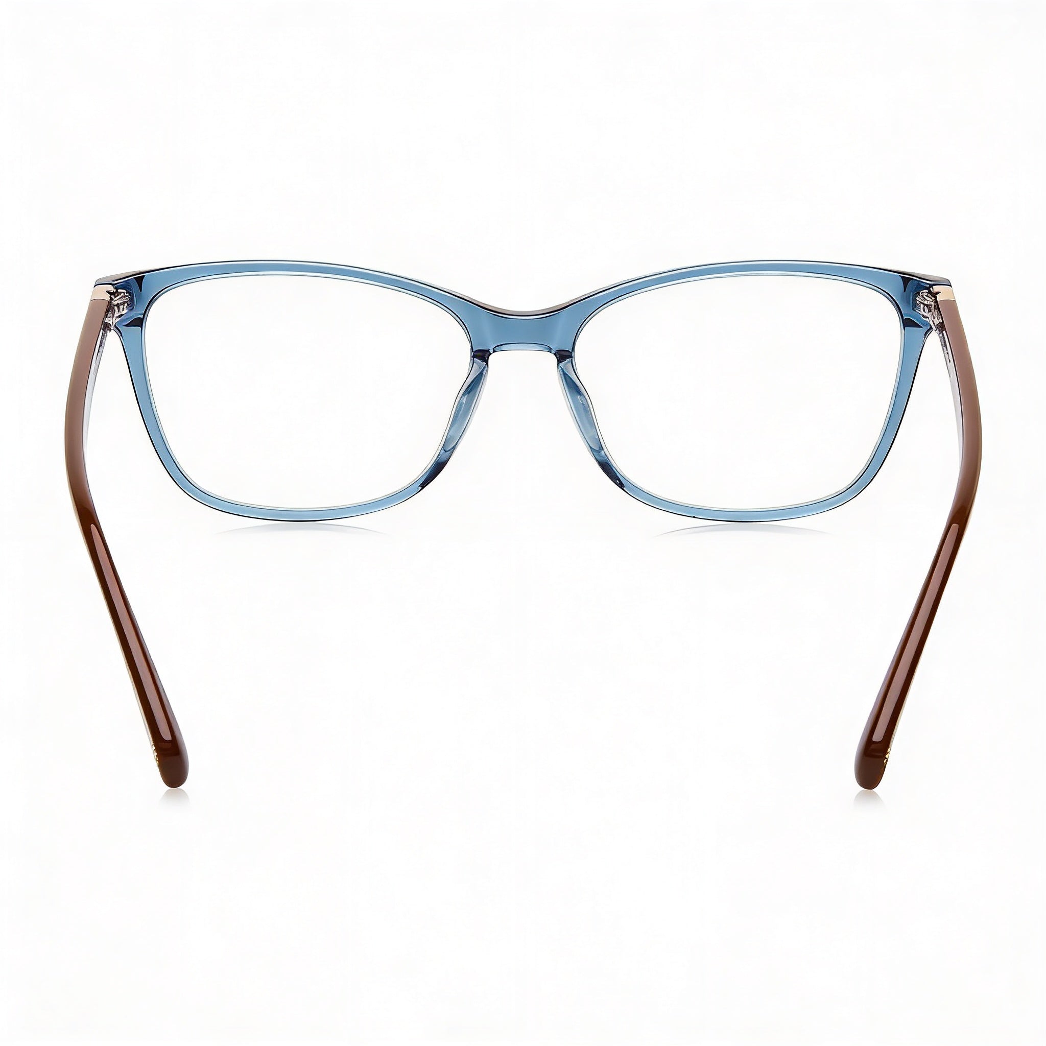 Longchamp LO2647 Women's Full Rim Rectangular Plastic Frame Eyeglasses Petrol Brick Brown Gold Logo 51mm, Photo 4