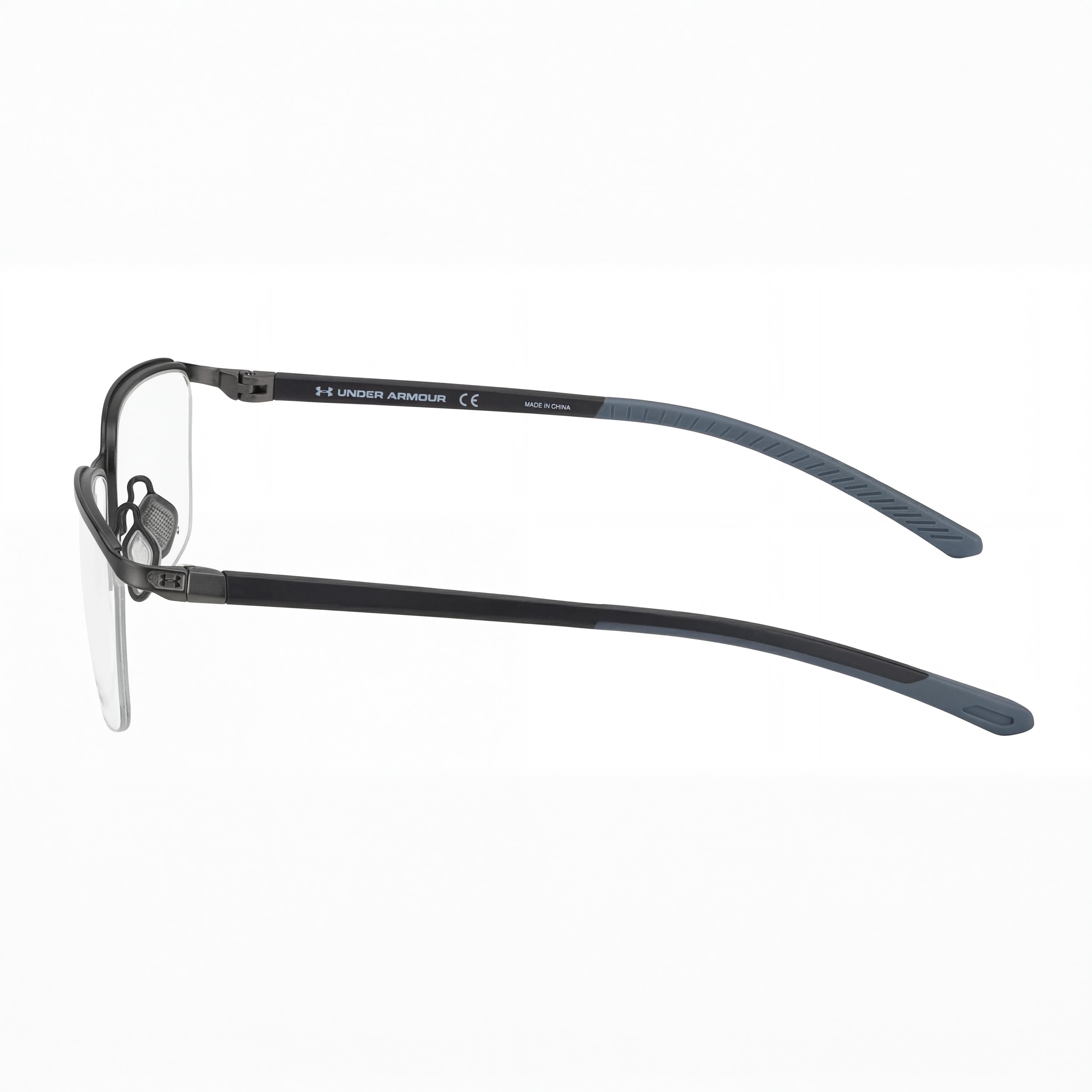 Under Armour Ua 5002/G Men's Semi Dark Ruthenium Metal Optical Frame with Adjustable BubbleGrip Nosepads 57mm, Photo 2