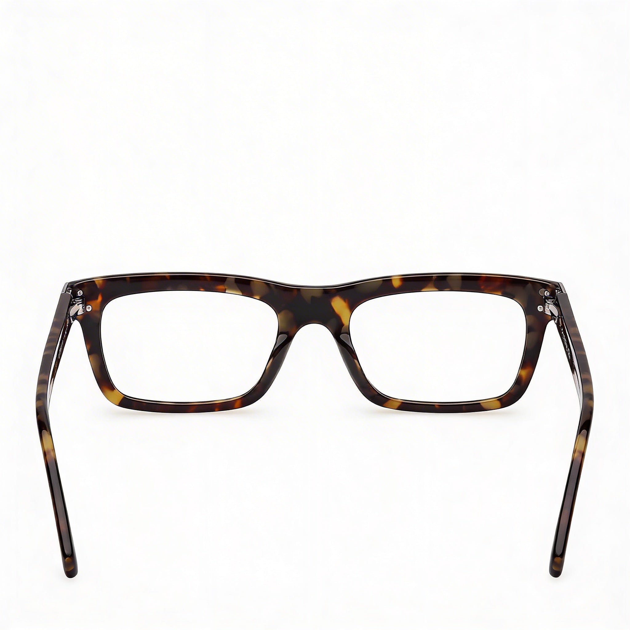 GUESS Gu50242 Gafas unisex de plástico con lentes transparentes en Azul Habana, 53 mm de ancho de lente, Photo 4