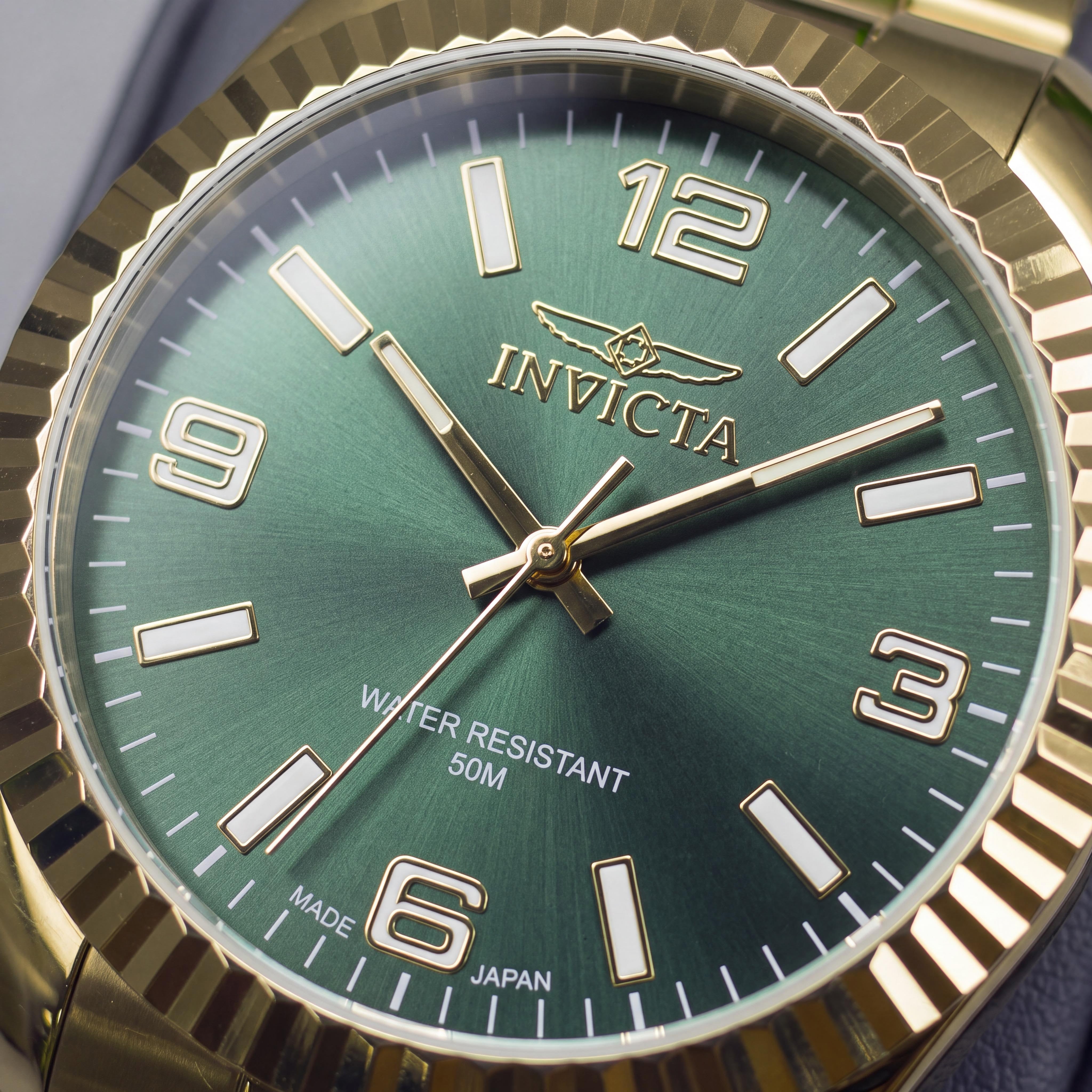 Invicta Specialty 47459 Unisex Stainless Steel Green Dial Bracelet Watch 43mm Water Resistant, Photo 2