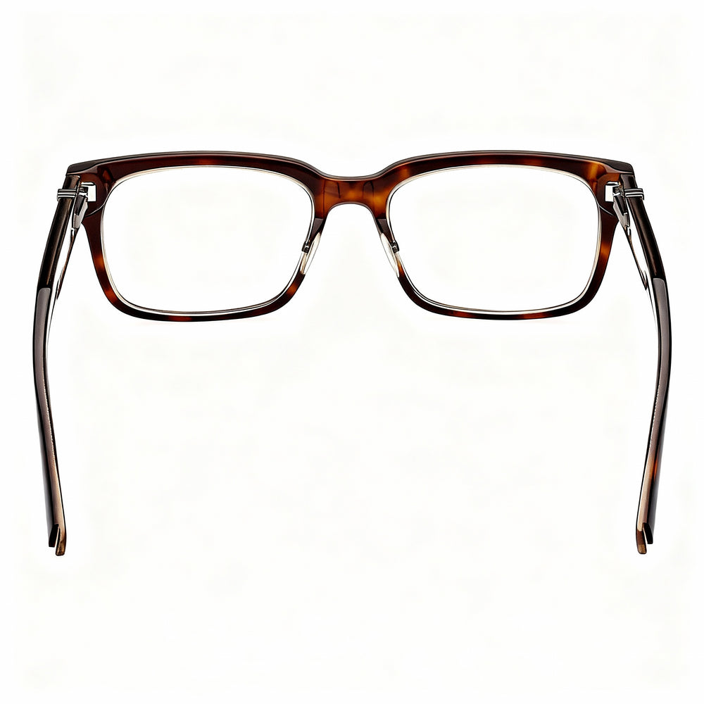 GUESS Modern Women's Dark Havana Plastic Eyeglasses with Non Polarized Clear Polycarbonate Lenses 54-17-150