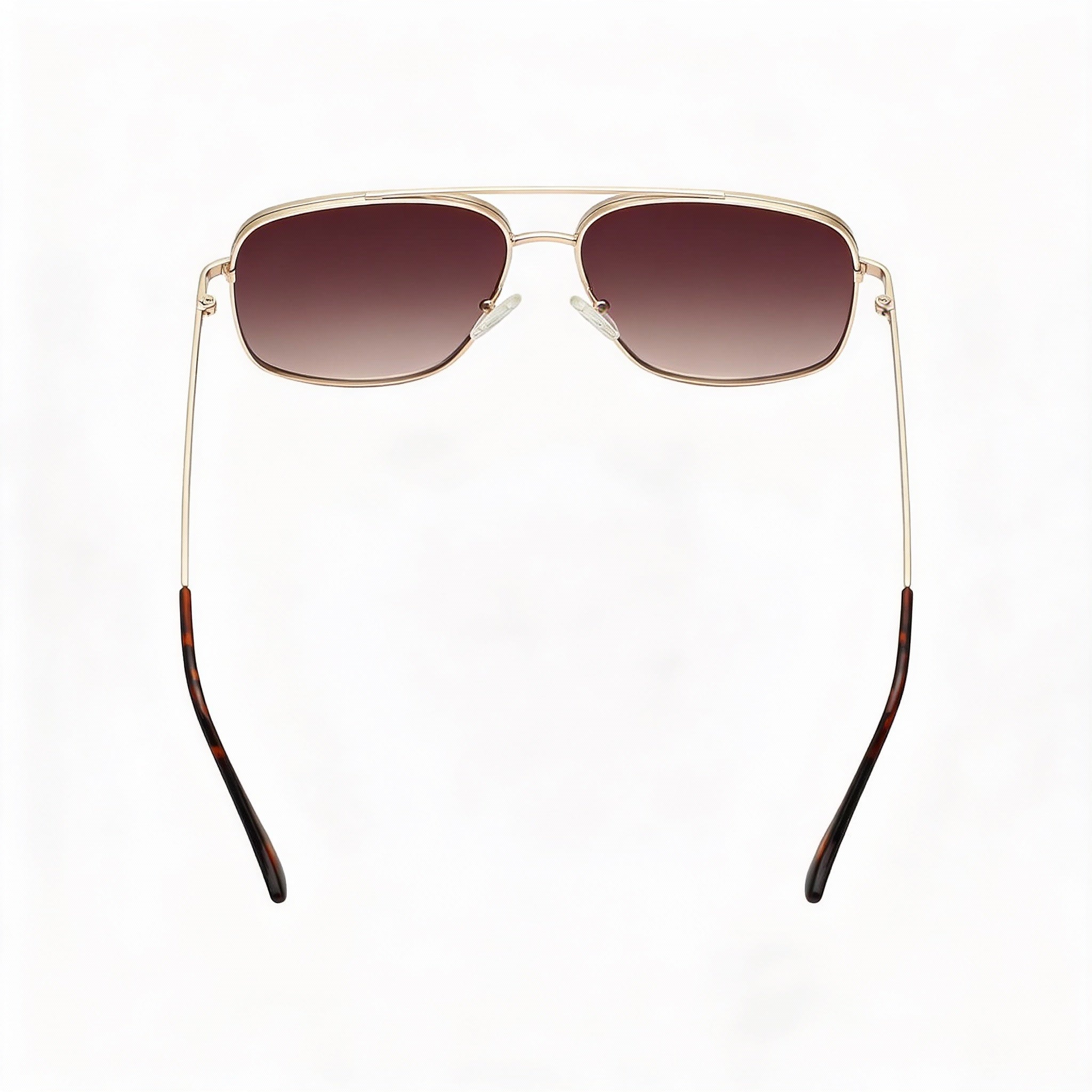Gafas de sol unisex clásicas GUESS con montura de plástico multicolor y lentes de policarbonato marrón con protección UV 100 % (60 mm), Photo 3