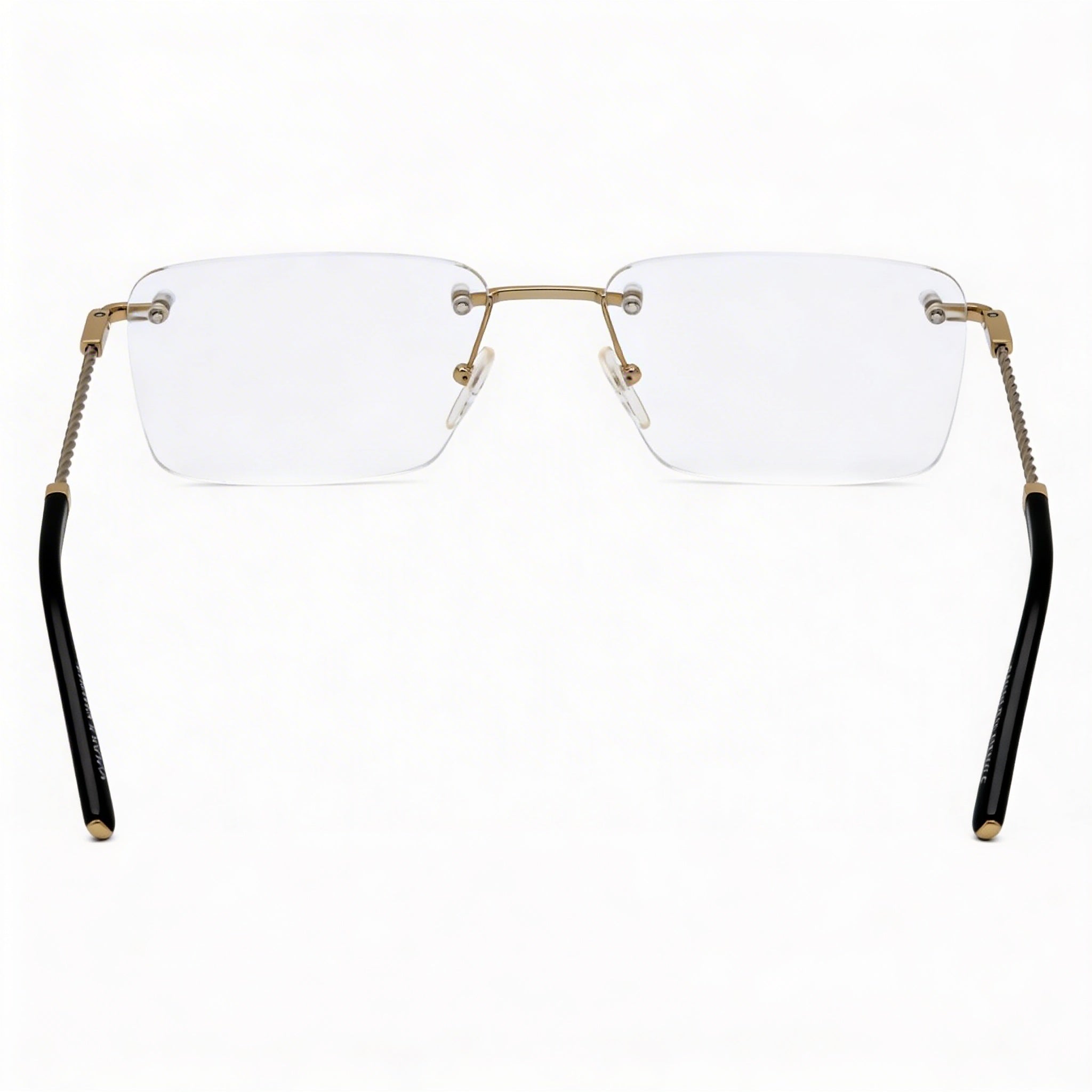 Charriol Pc75063 Men's Shiny Gold/Silver Metal Frame Eyeglasses Clear Polycarbonate Lenses, Lens 58mm Bridge 18mm, Photo 3